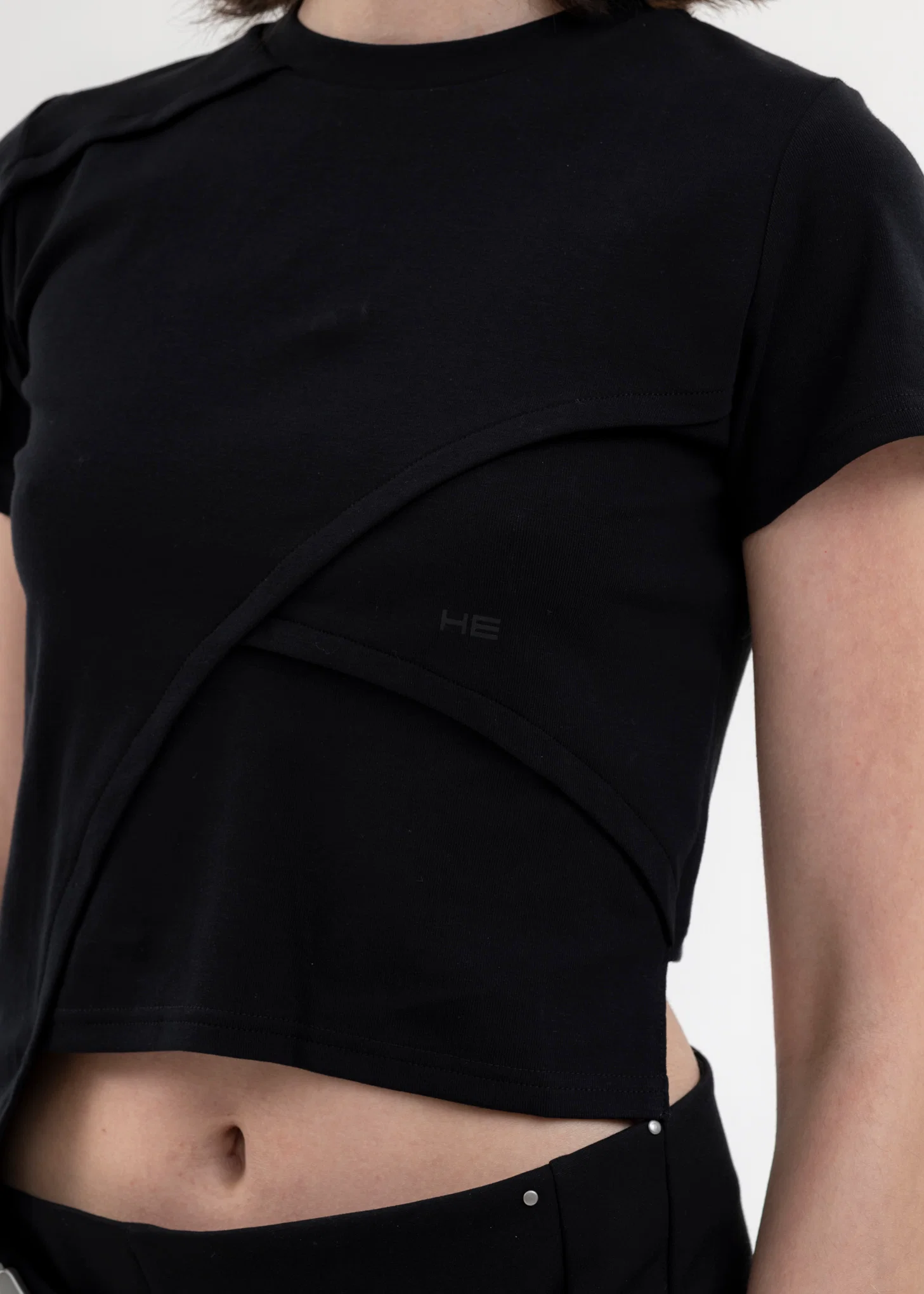 BLACK DECONSTRUCTED TSHIRT - Image 2