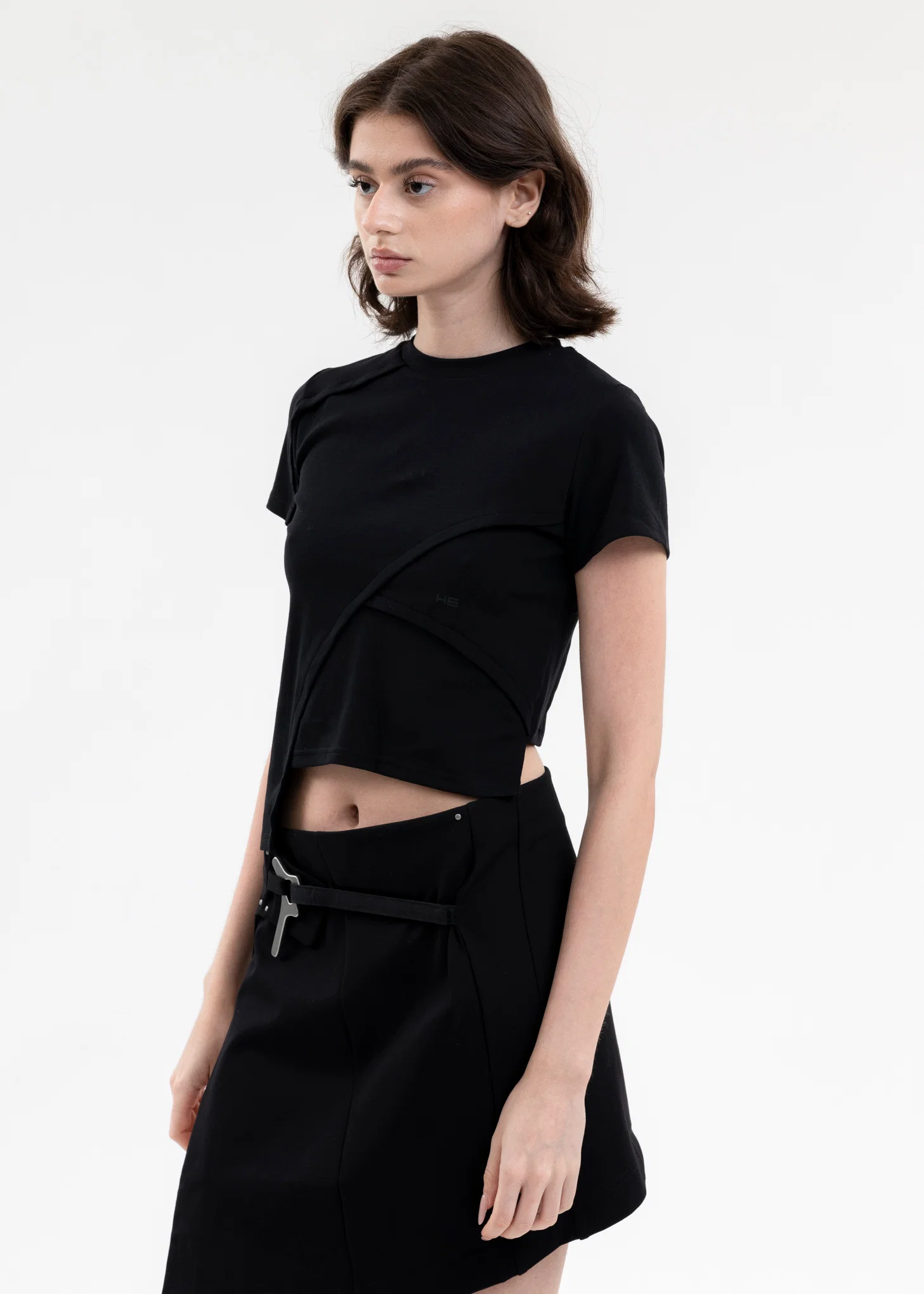 BLACK DECONSTRUCTED TSHIRT - Image 3