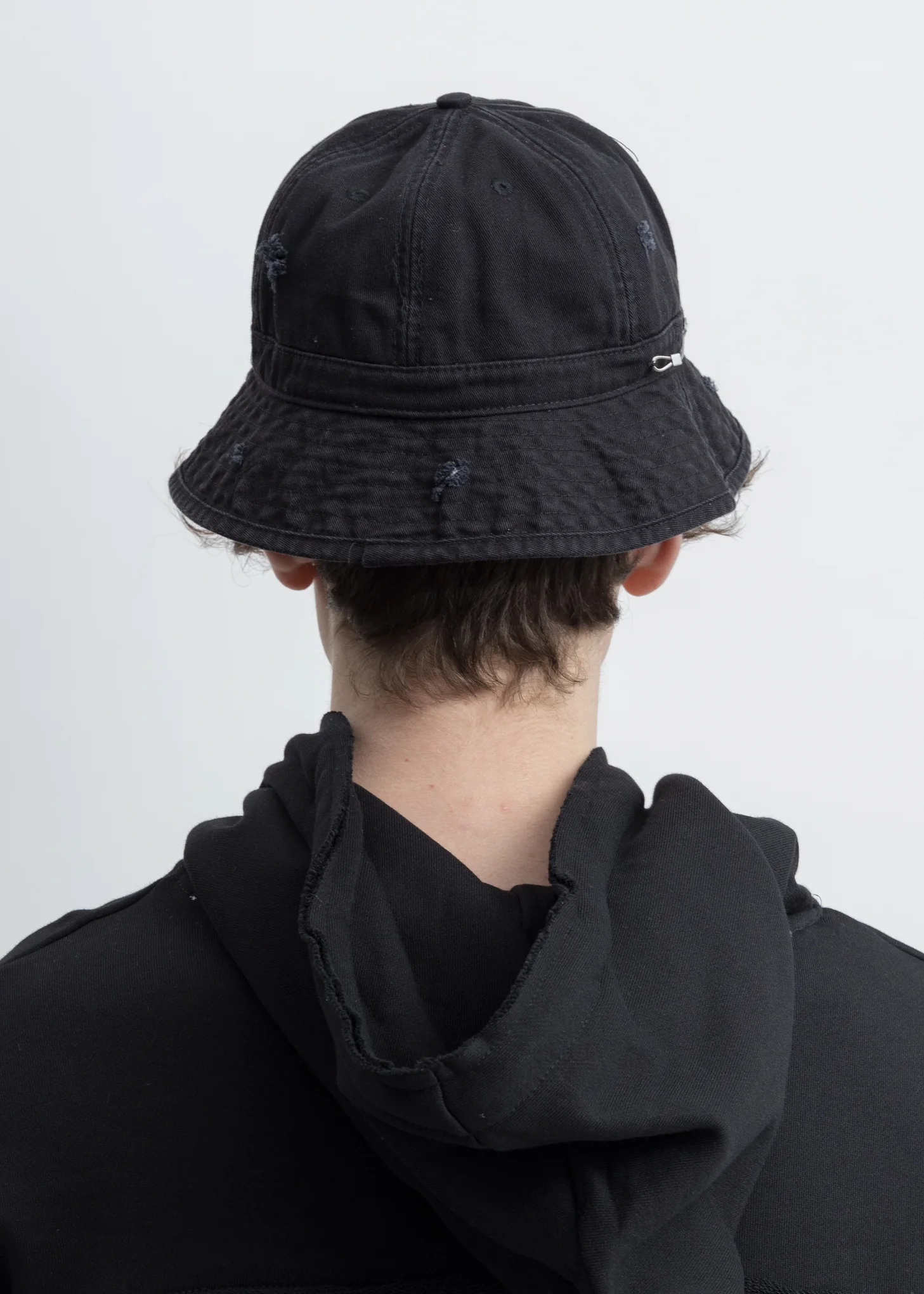 Black Distressed Edition 5’ Bucket Hat - Image 3