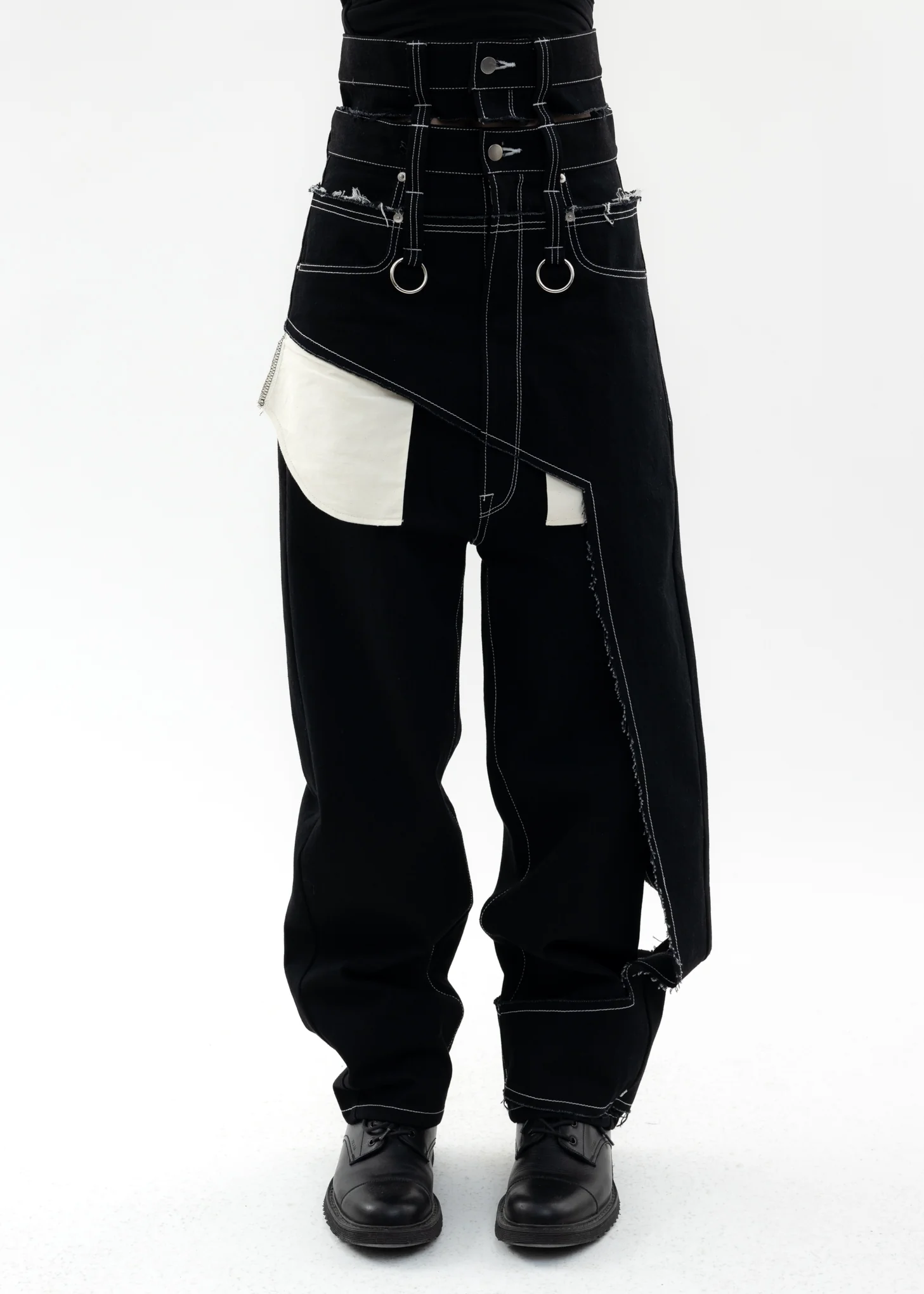 Black Destroy Denim Pants