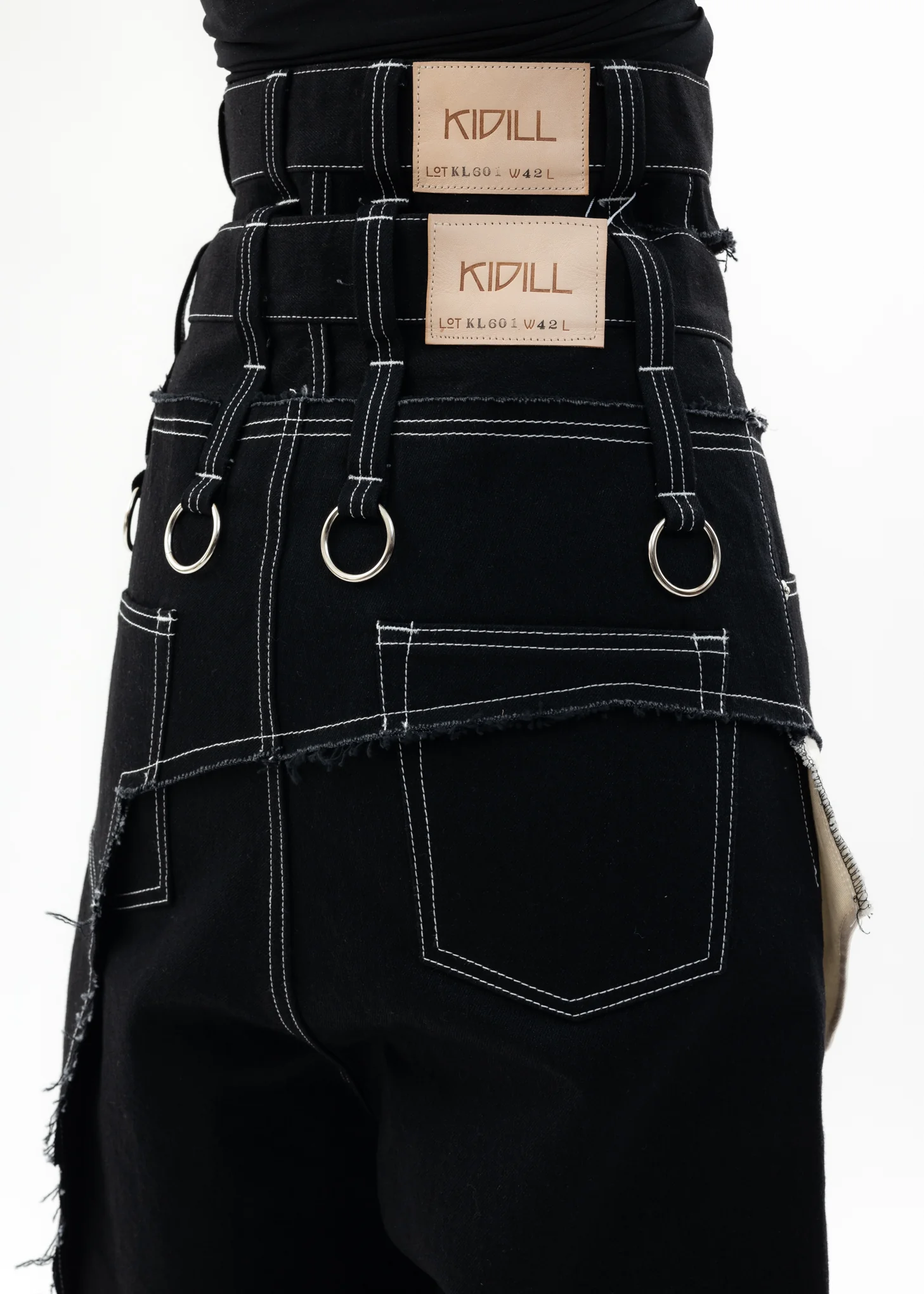Black Destroy Denim Pants - Image 4