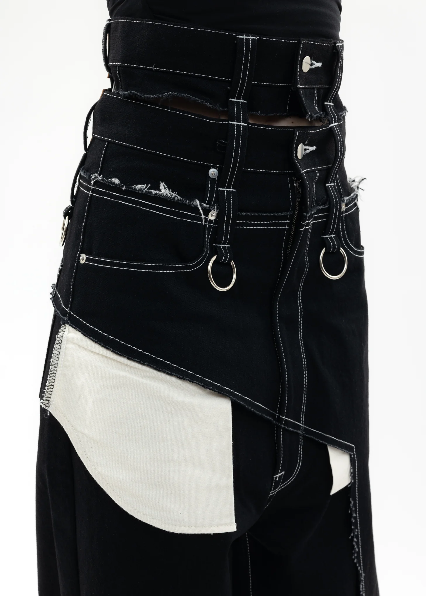 Black Destroy Denim Pants - Image 5