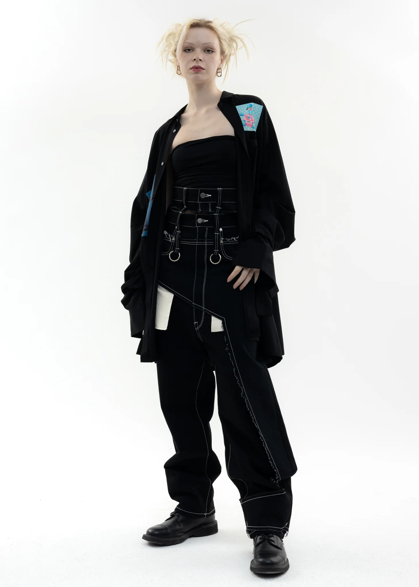 Black Destroy Denim Pants - Image 9