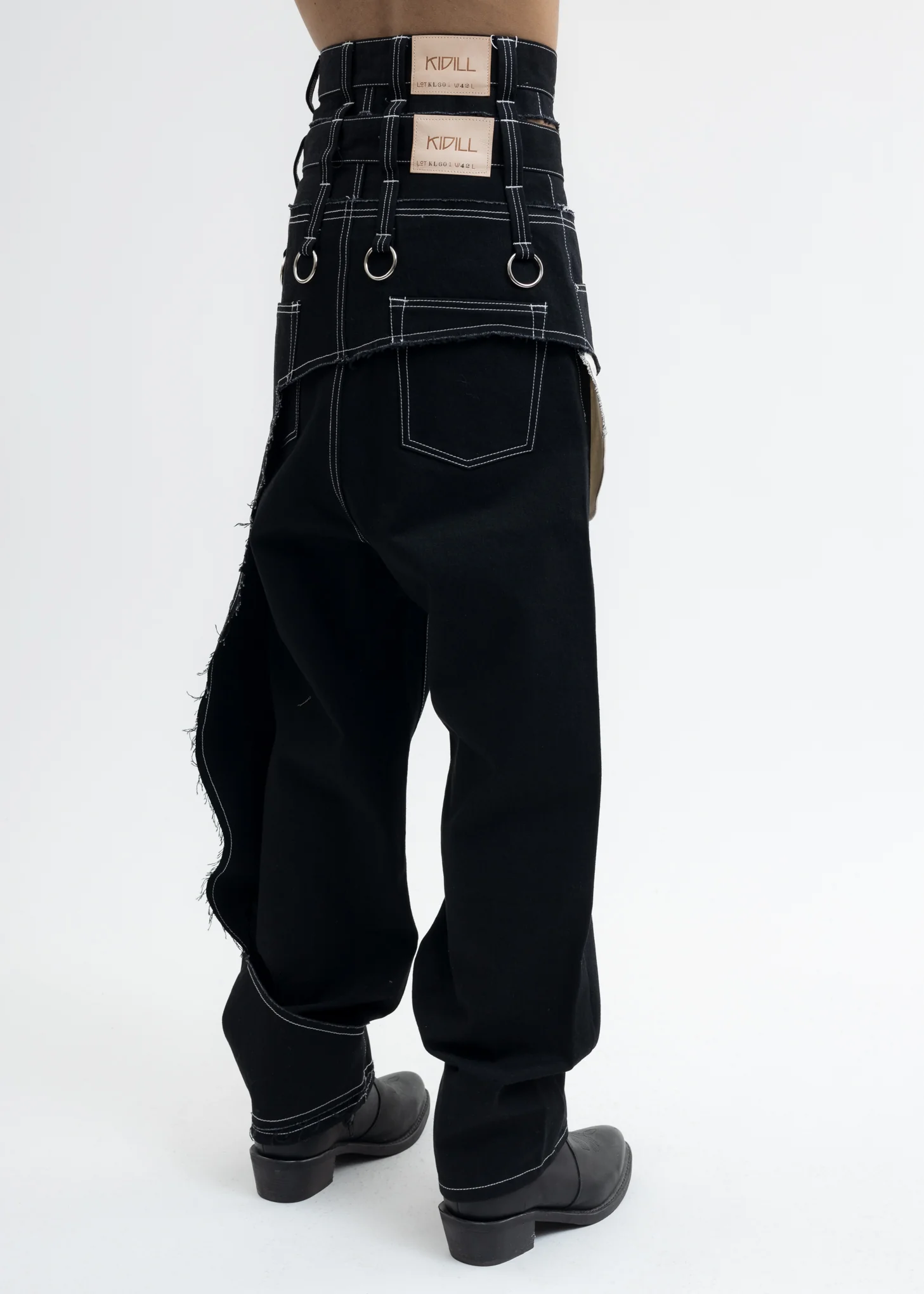 Black Destroy Denim Pants - Image 2