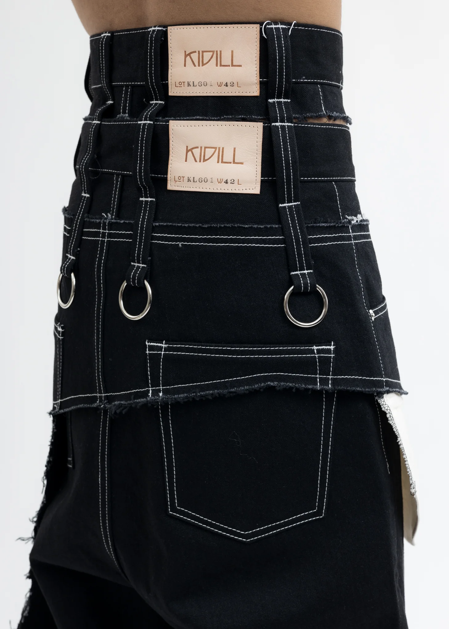 Black Destroy Denim Pants - Image 4