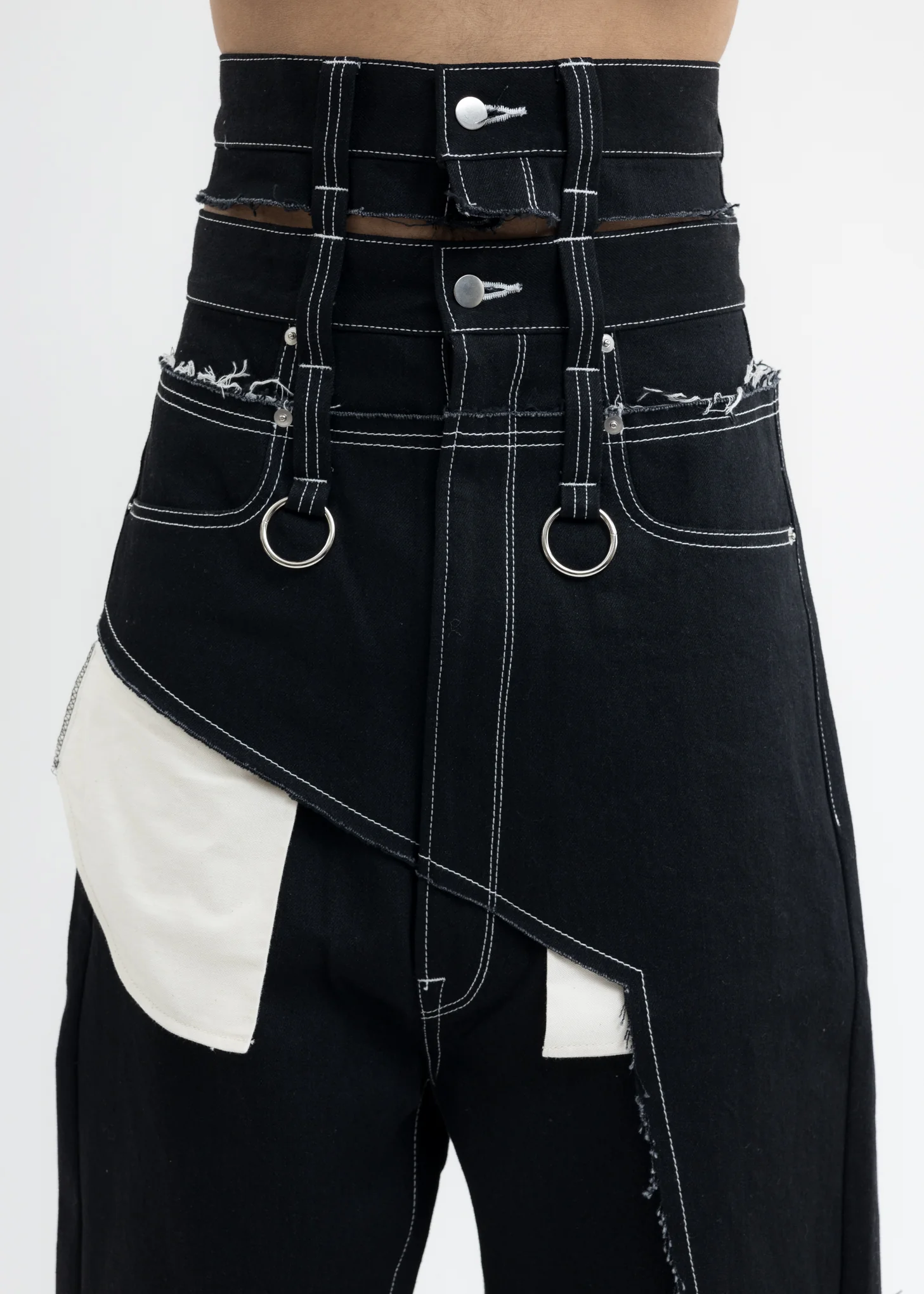 Black Destroy Denim Pants - Image 5