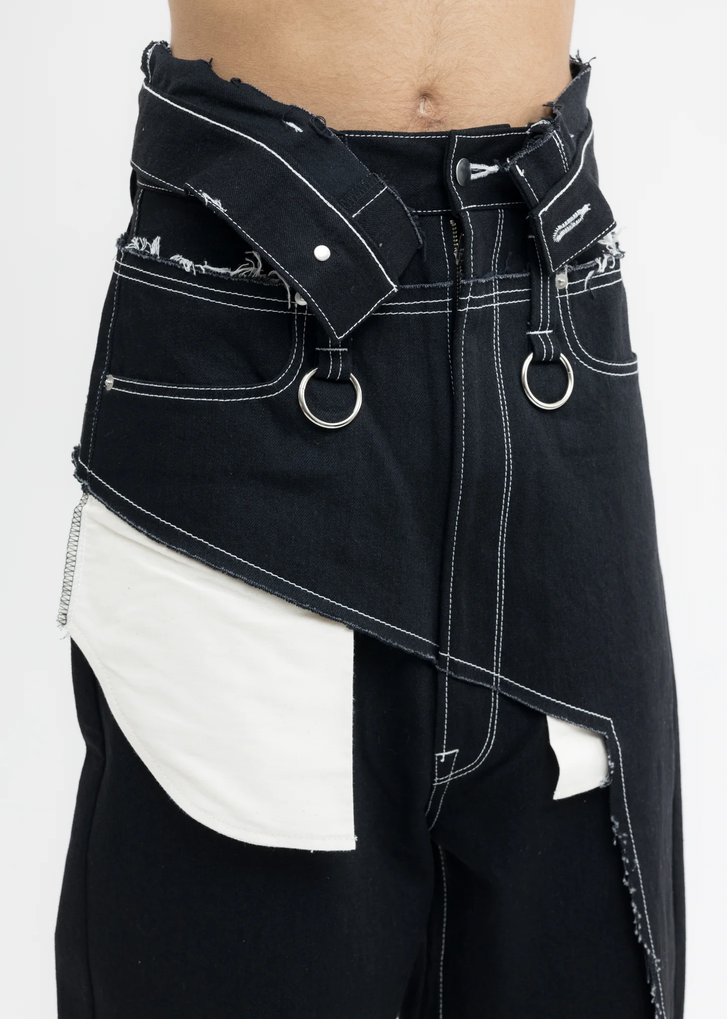 Black Destroy Denim Pants - Image 7