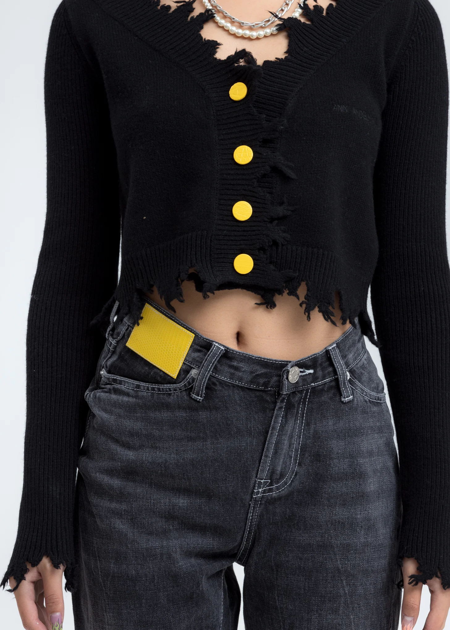 Black Destroyed Cardigan - Image 2