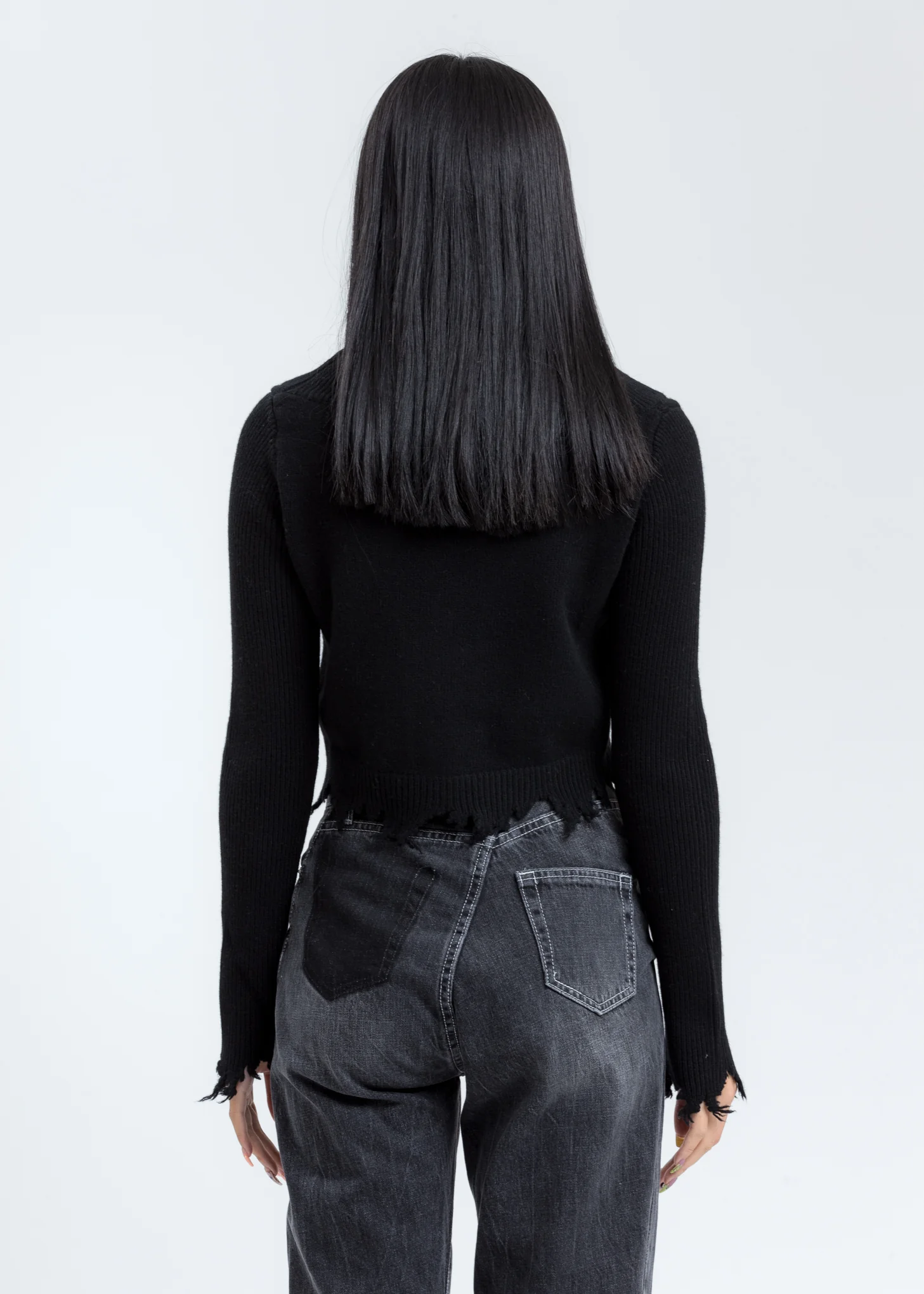 Black Destroyed Cardigan - Image 4