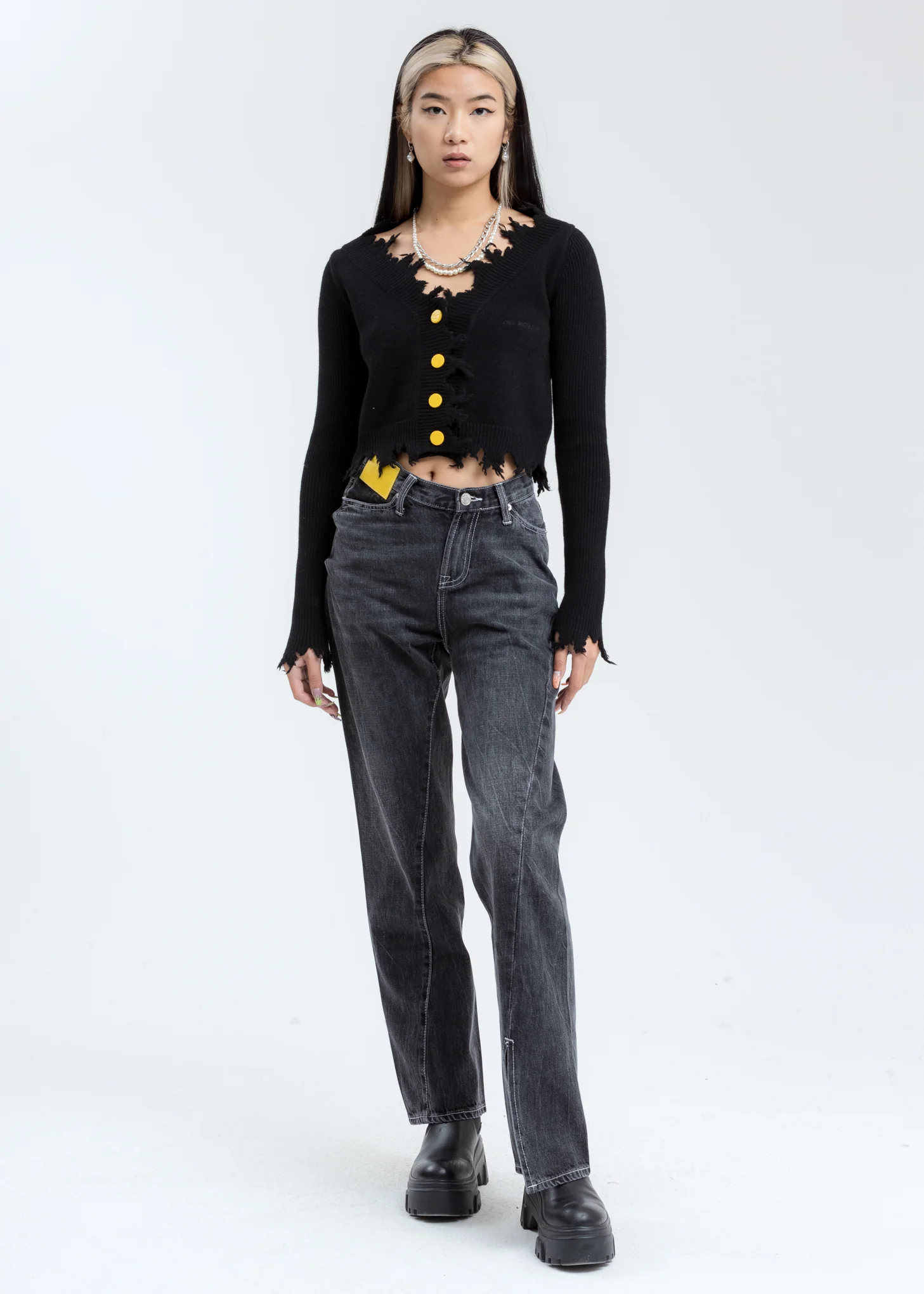 Black Destroyed Cardigan - Image 5