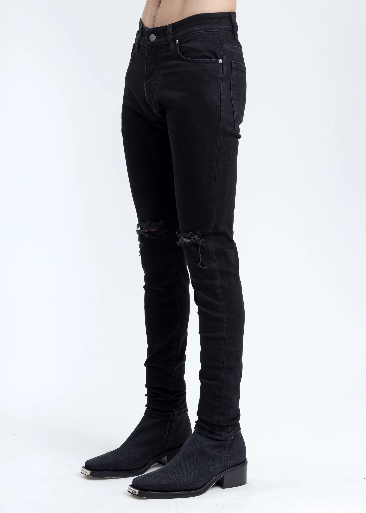 Black Destroyer Denim Jeans - Image 3