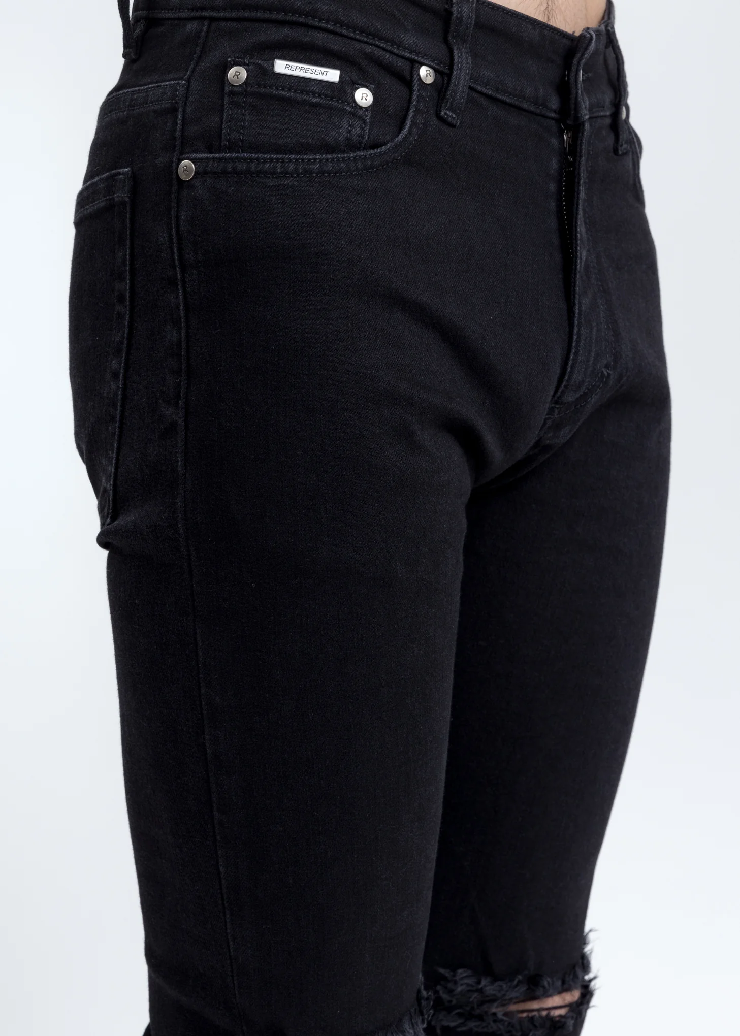 Black Destroyer Denim Jeans - Image 5