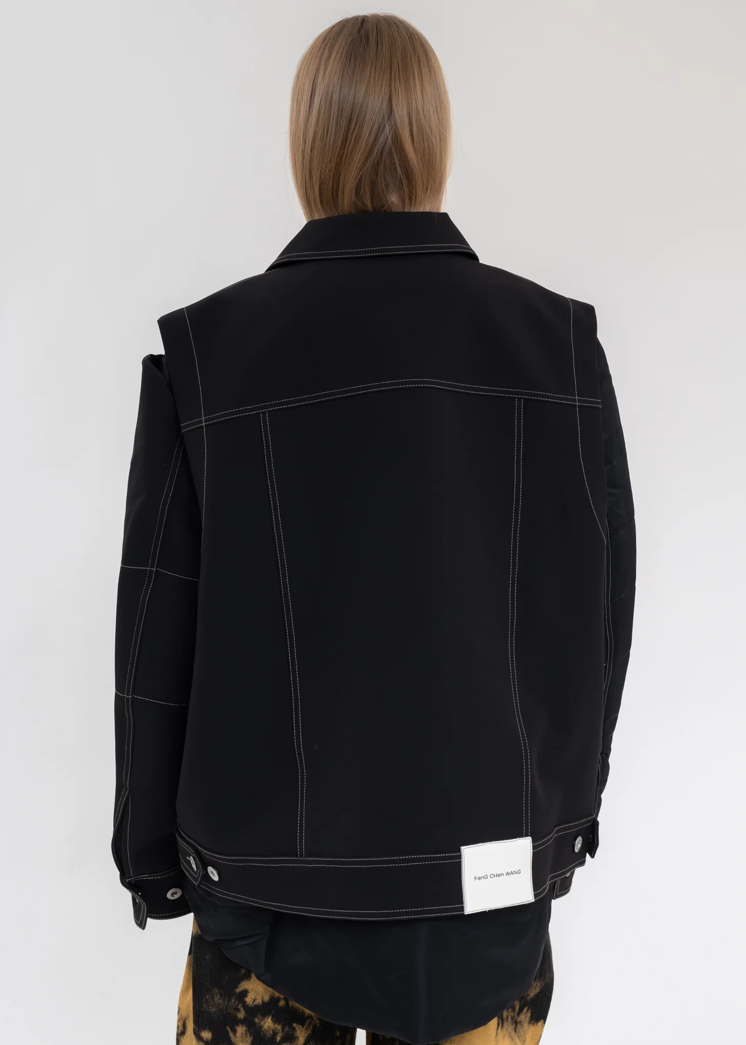 Black DETACHABLE TWO-PIECE JACKET - Image 4