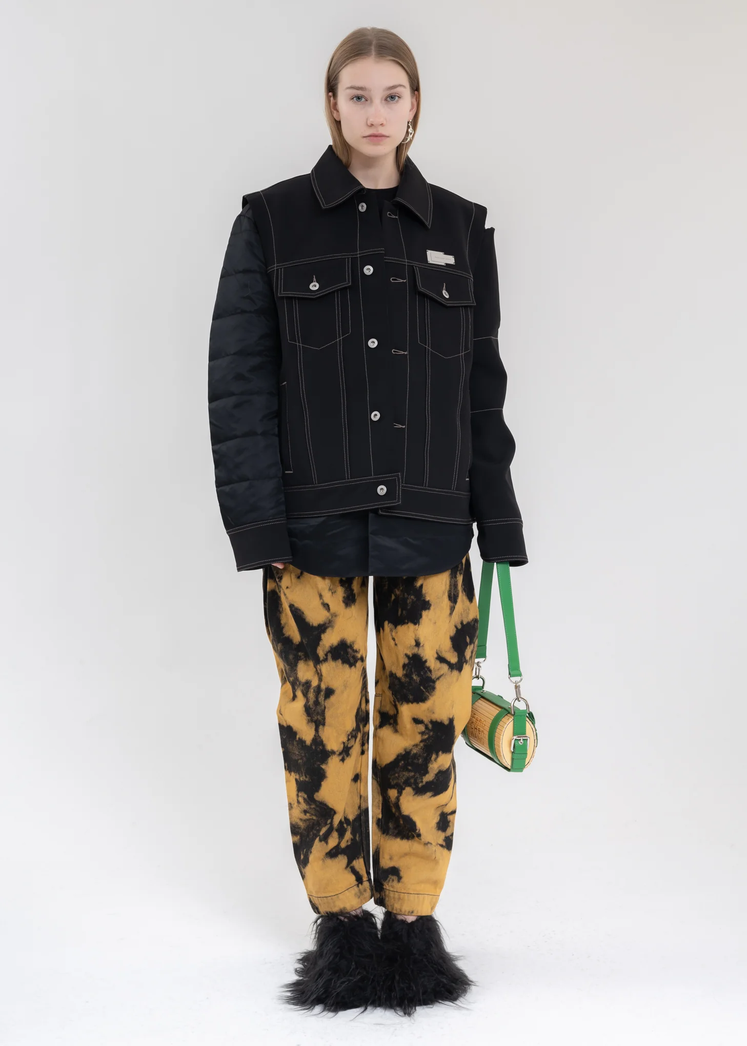 Black DETACHABLE TWO-PIECE JACKET - Image 5