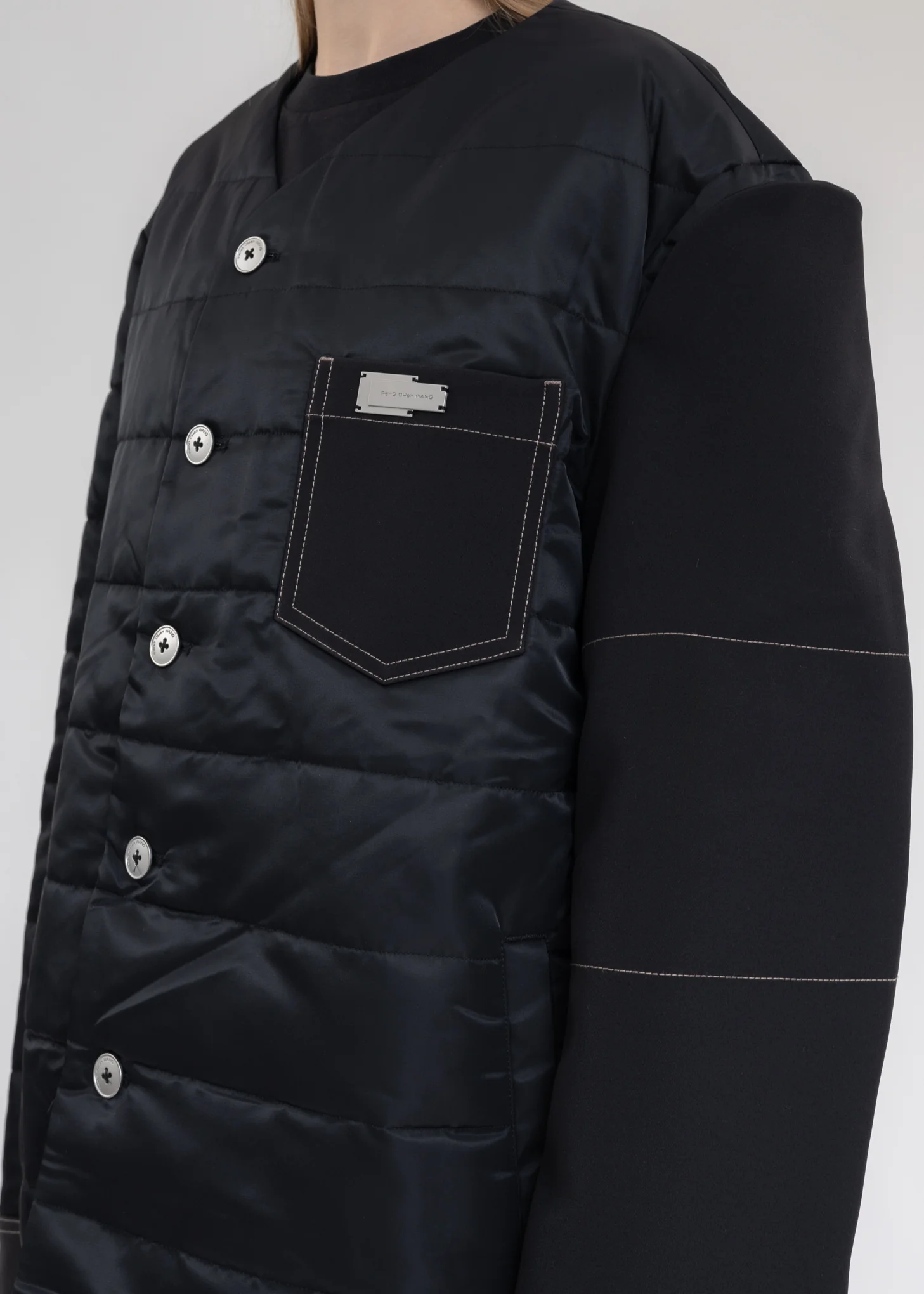 Black DETACHABLE TWO-PIECE JACKET - Image 6