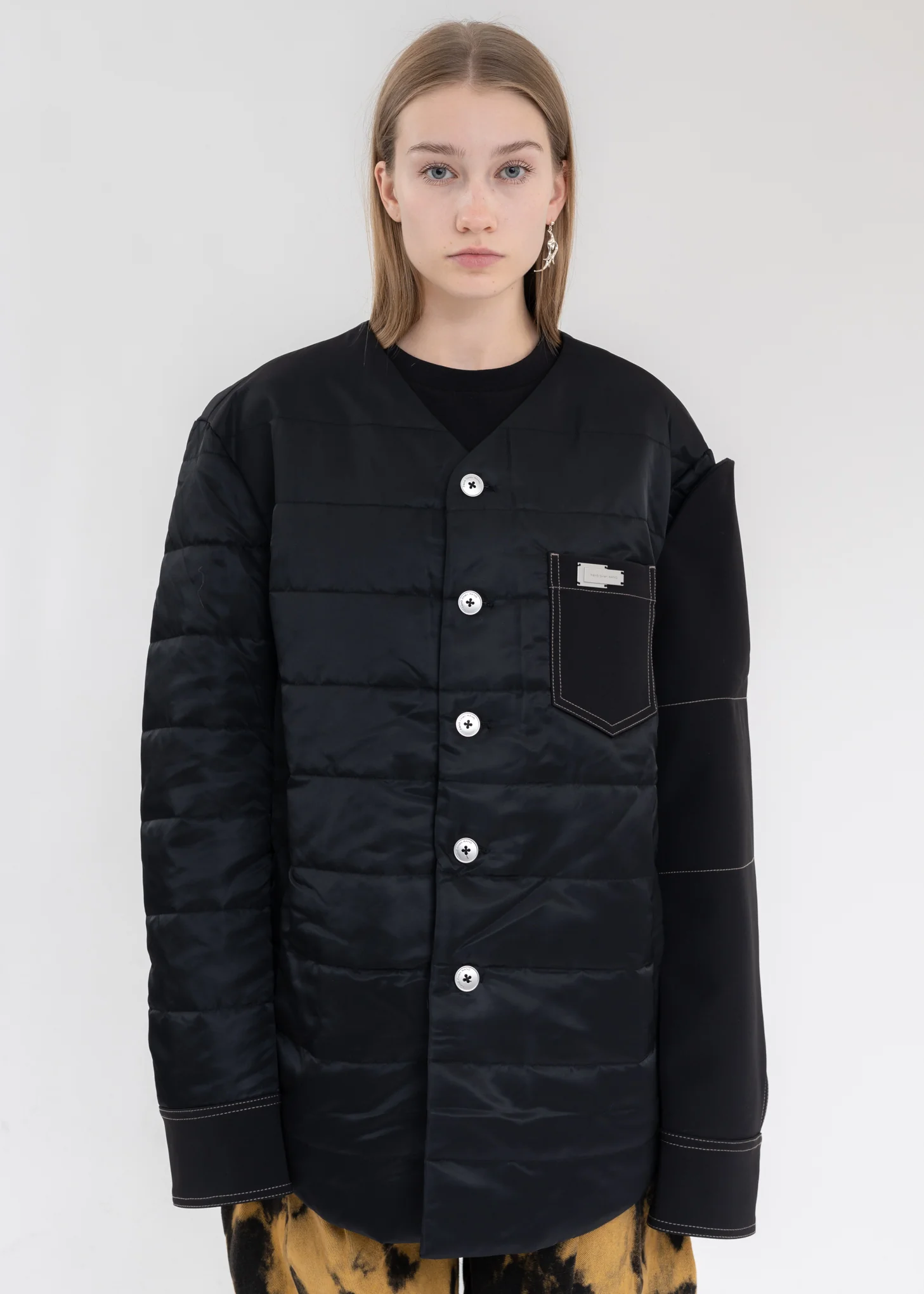 Black DETACHABLE TWO-PIECE JACKET - Image 7