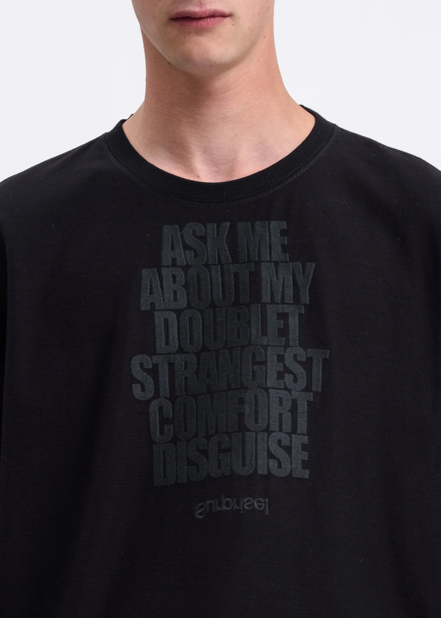 Black Disguise Embroidery T-Shirt