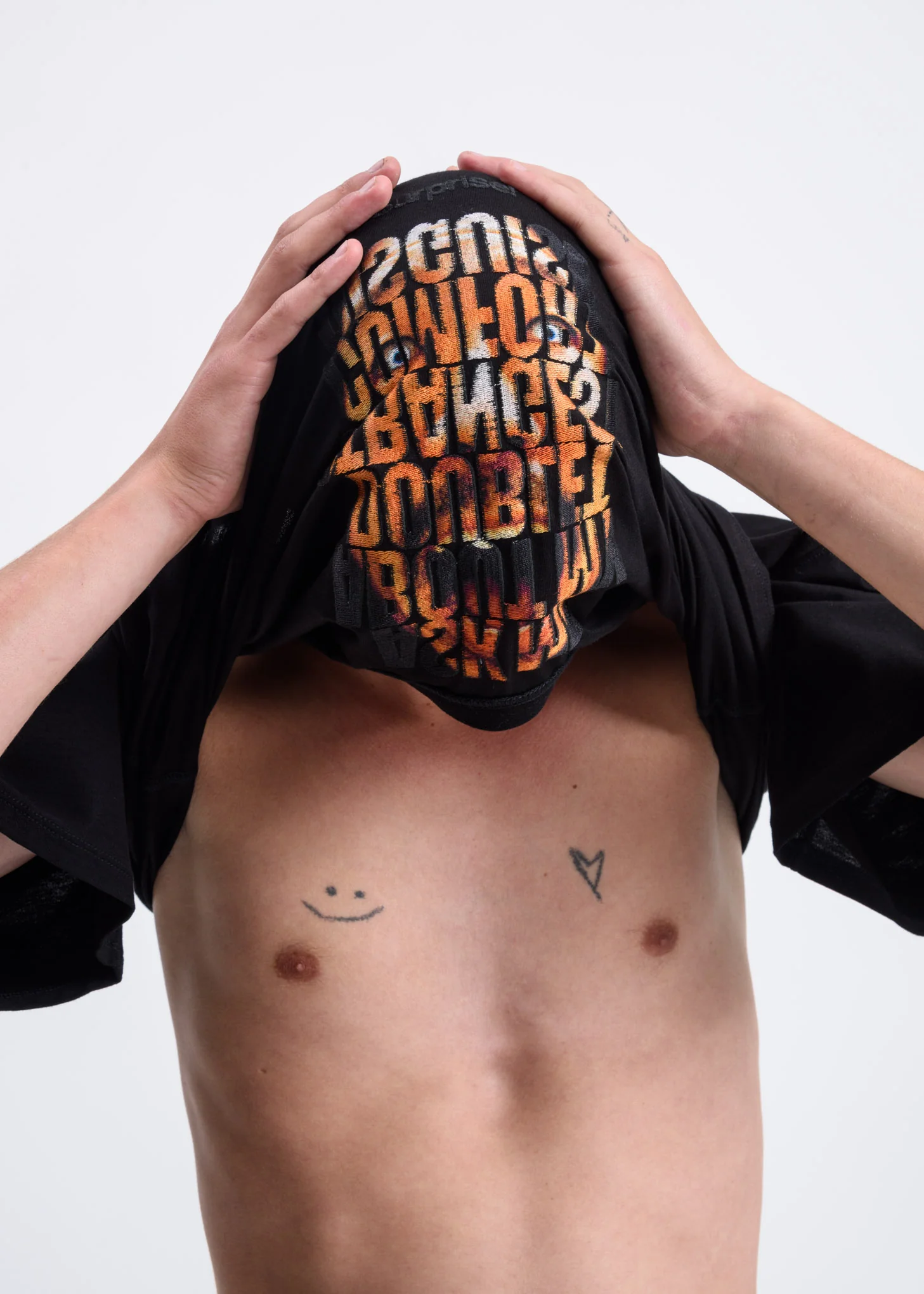 Black Disguise Embroidery T-Shirt - Image 2