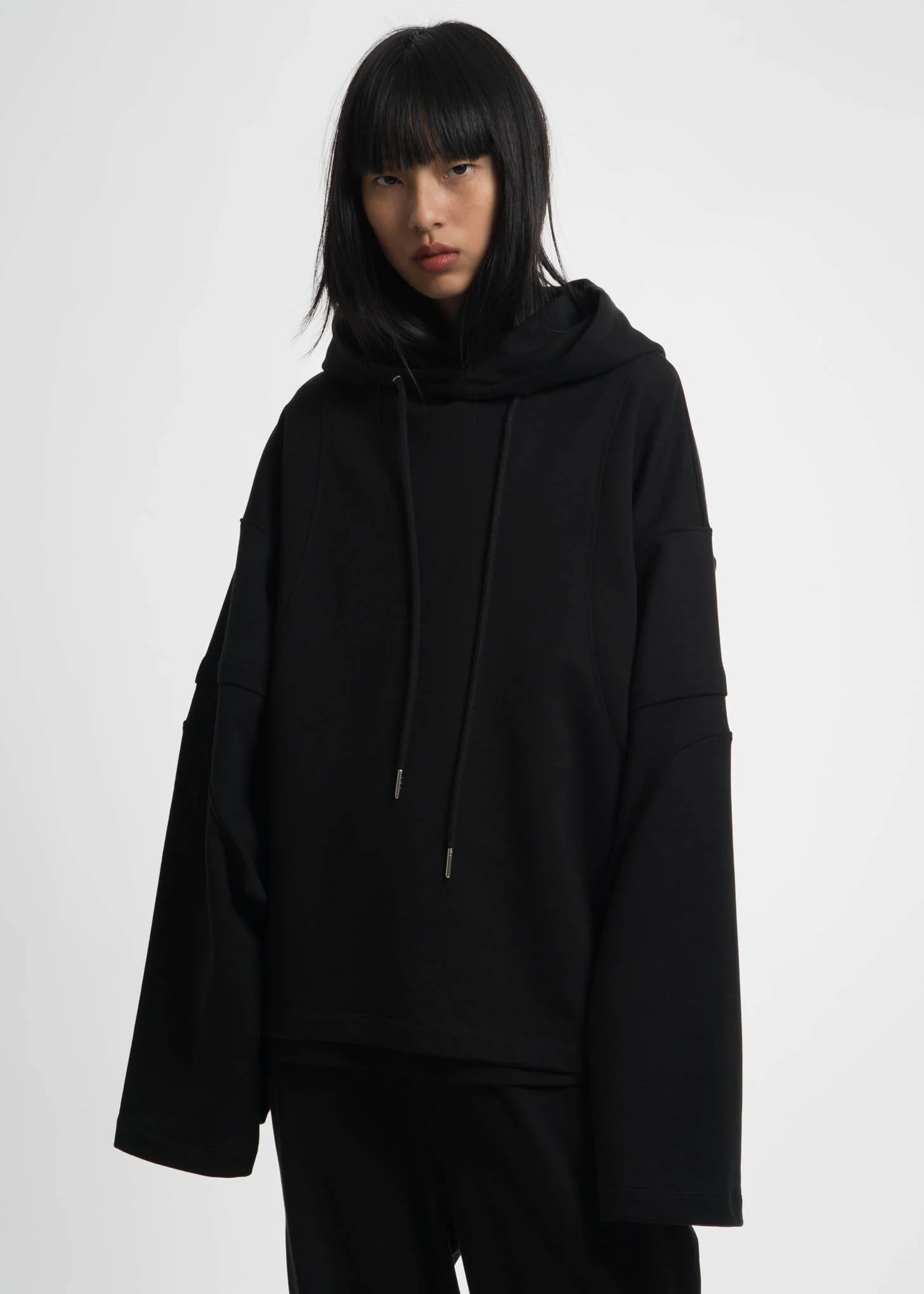 Black Distorted Arm Hoodie