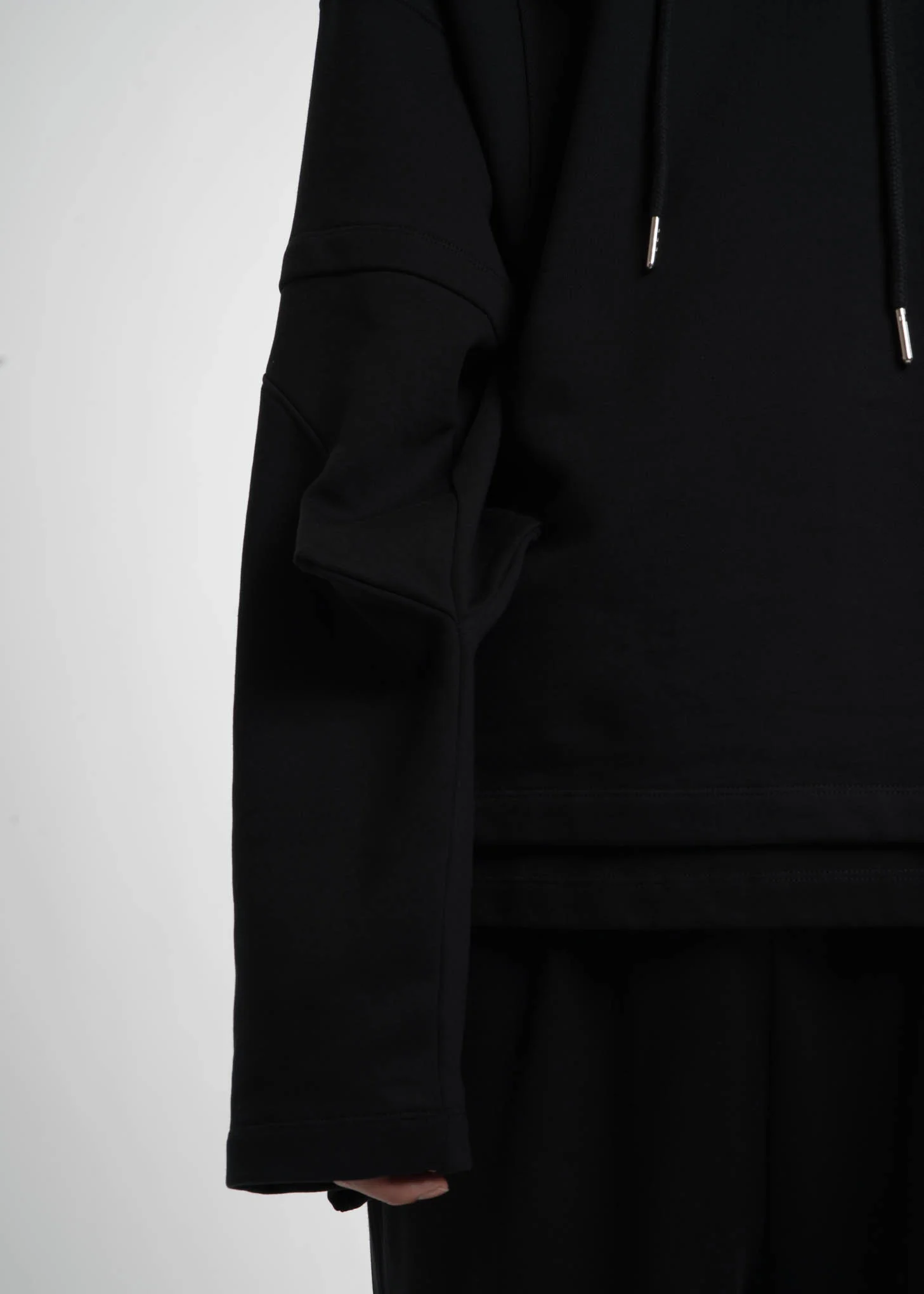 Black Distorted Arm Hoodie - Image 3