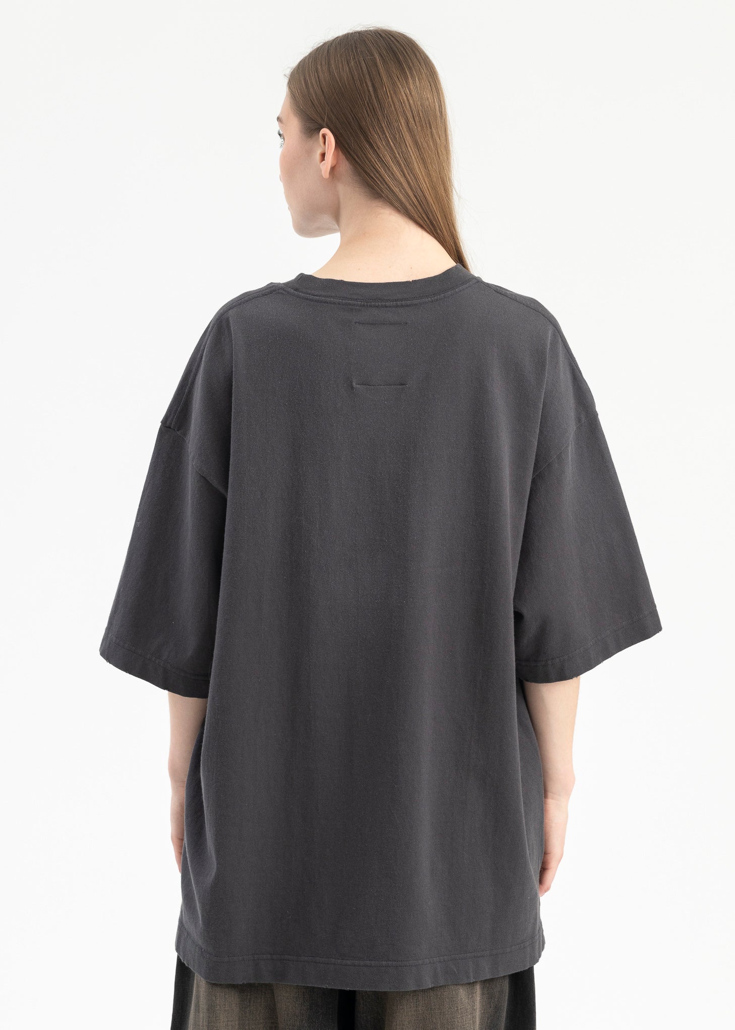 BLACK DISTRESSED ACID PRINTED TEE - Image 4