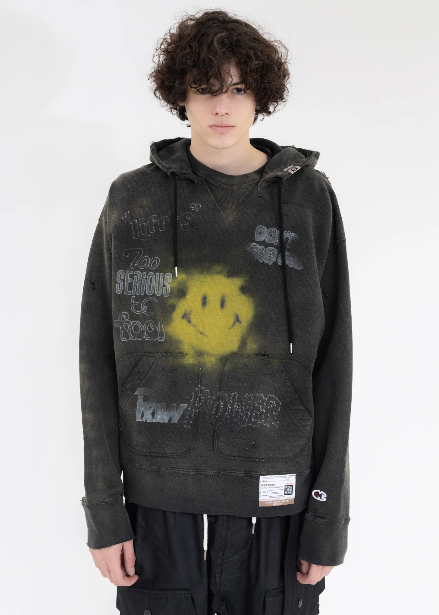 Black Distressed Hoodie