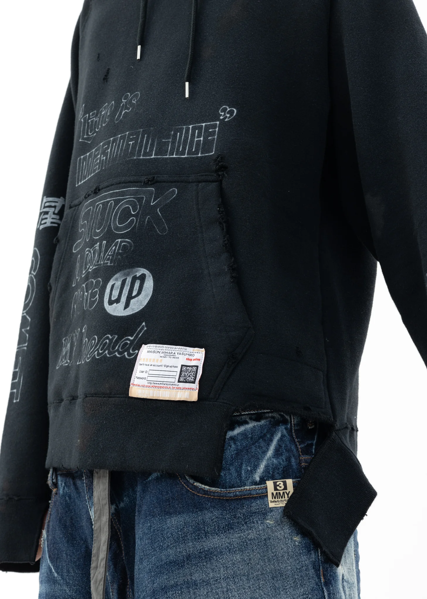 Black Distressed Hoodie - Image 6