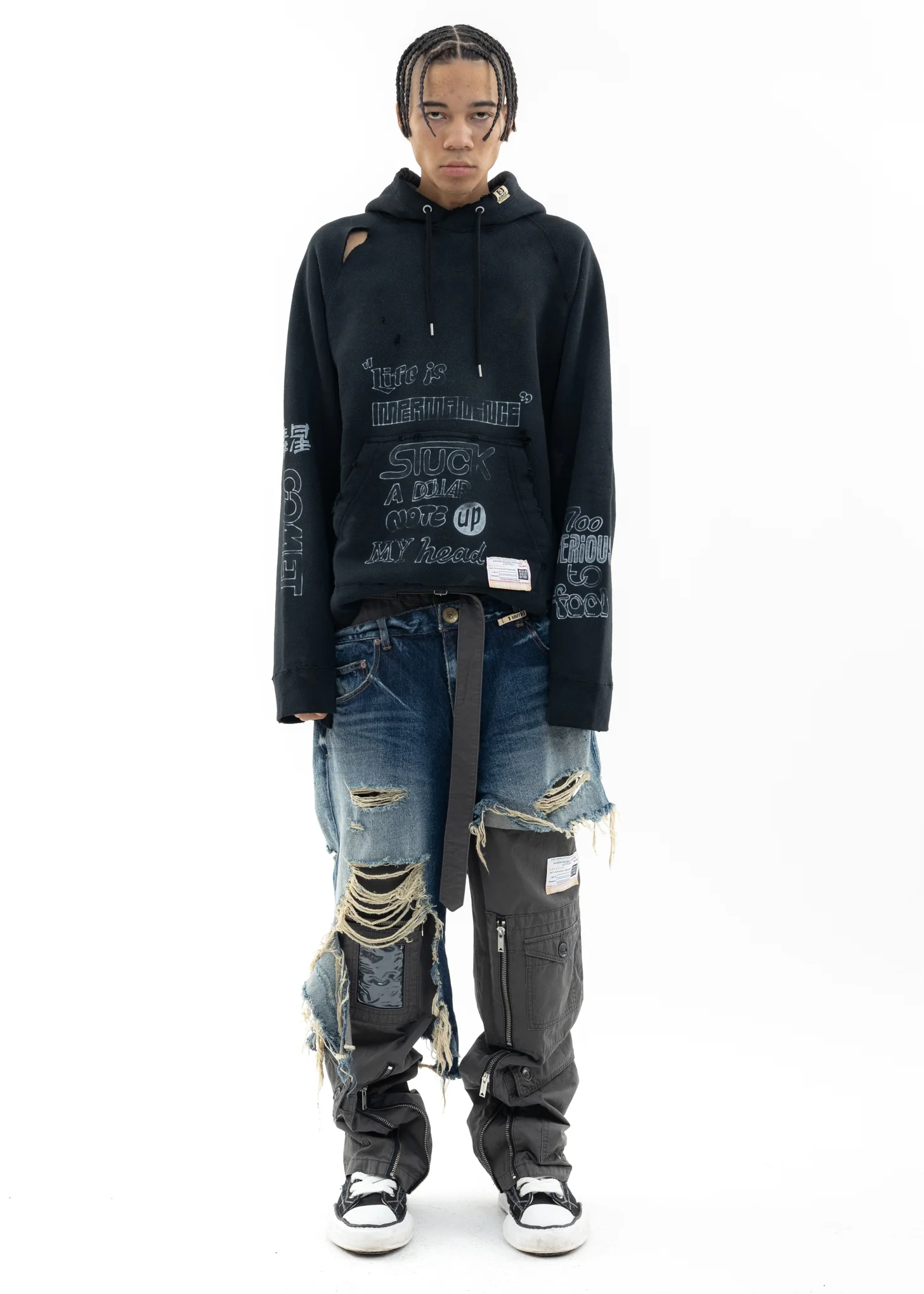 Black Distressed Hoodie - Image 7
