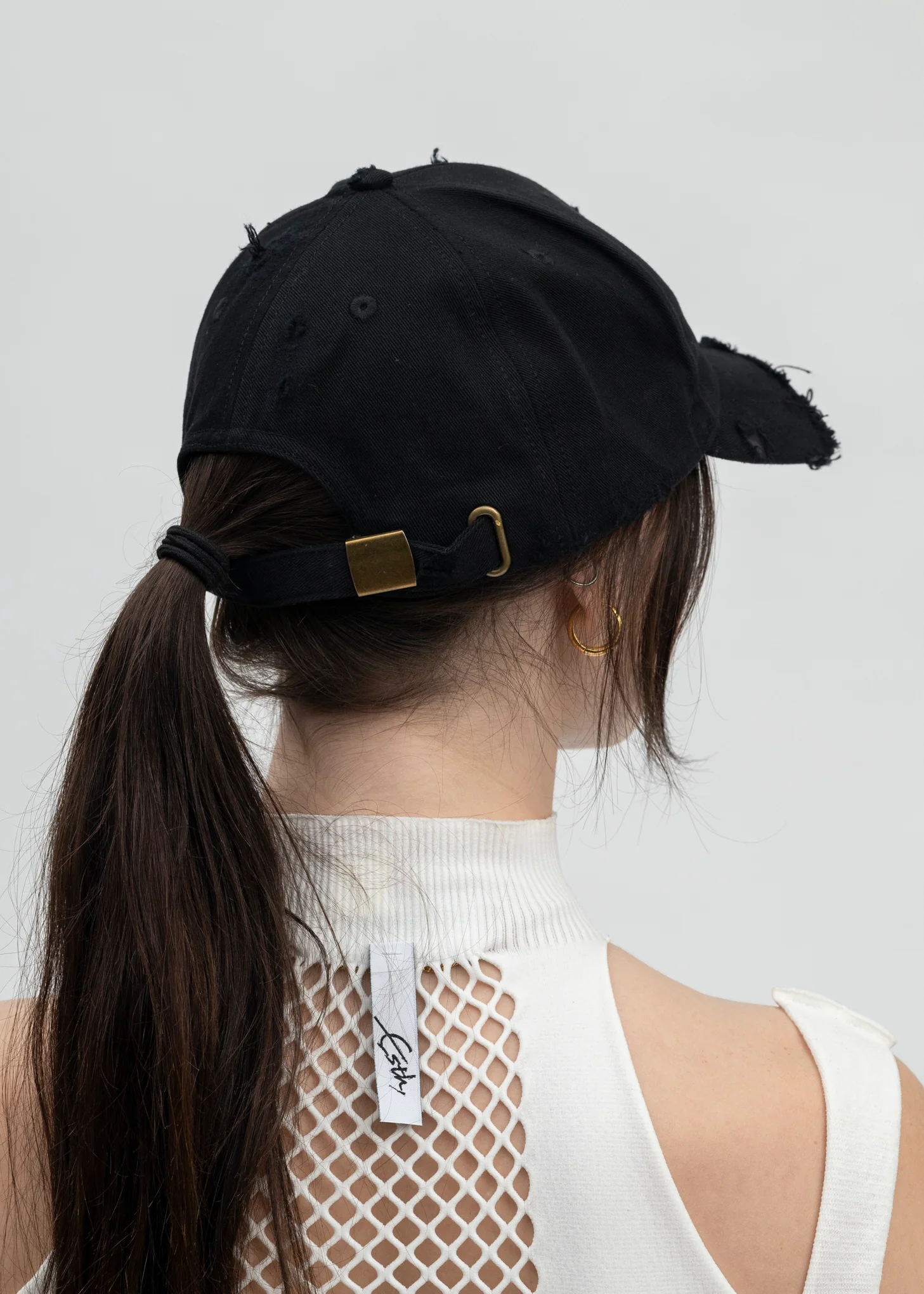 BLACK DISTRESSED KEYS CAP - Image 3