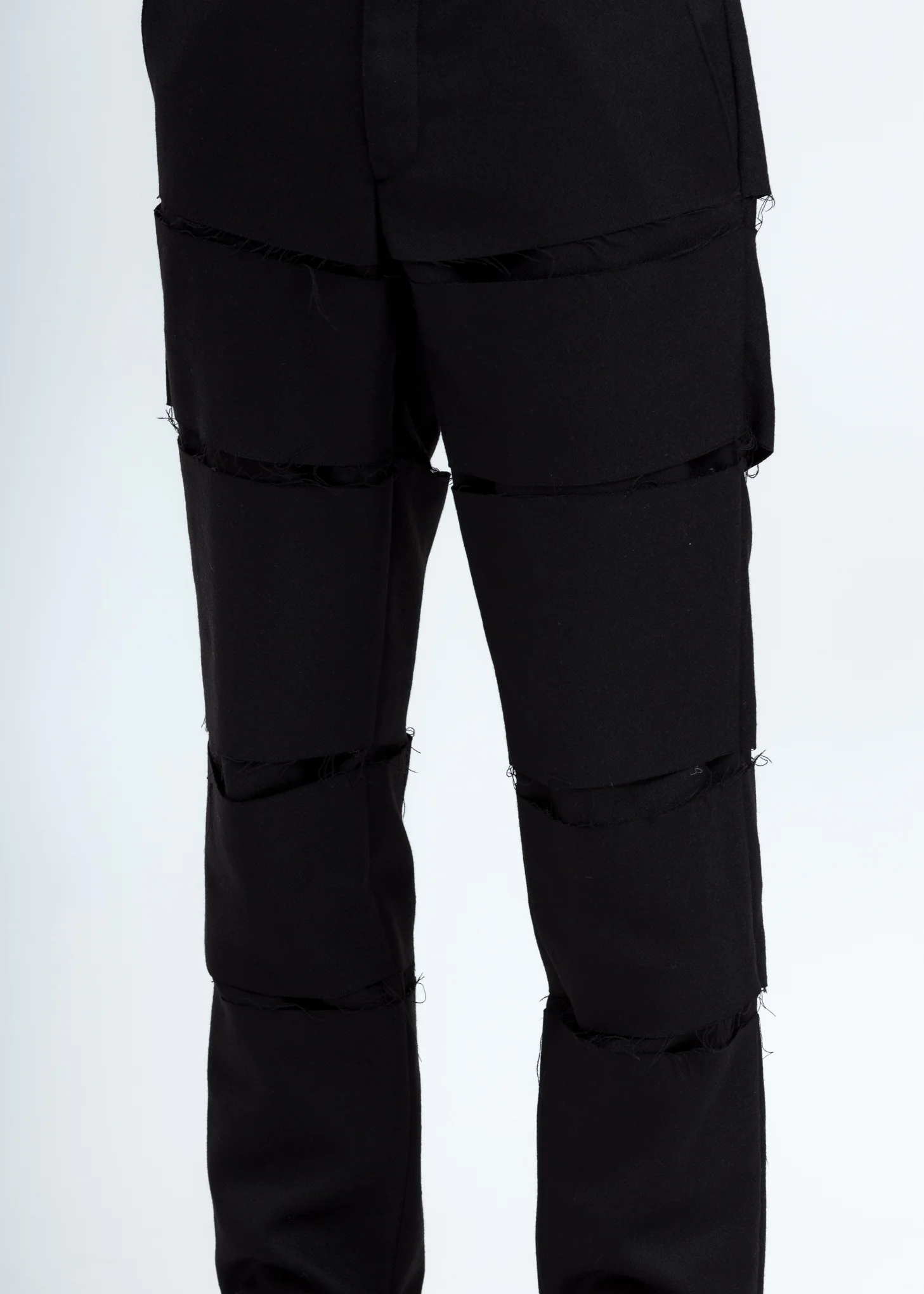 Black Distressed Trousers - Image 5