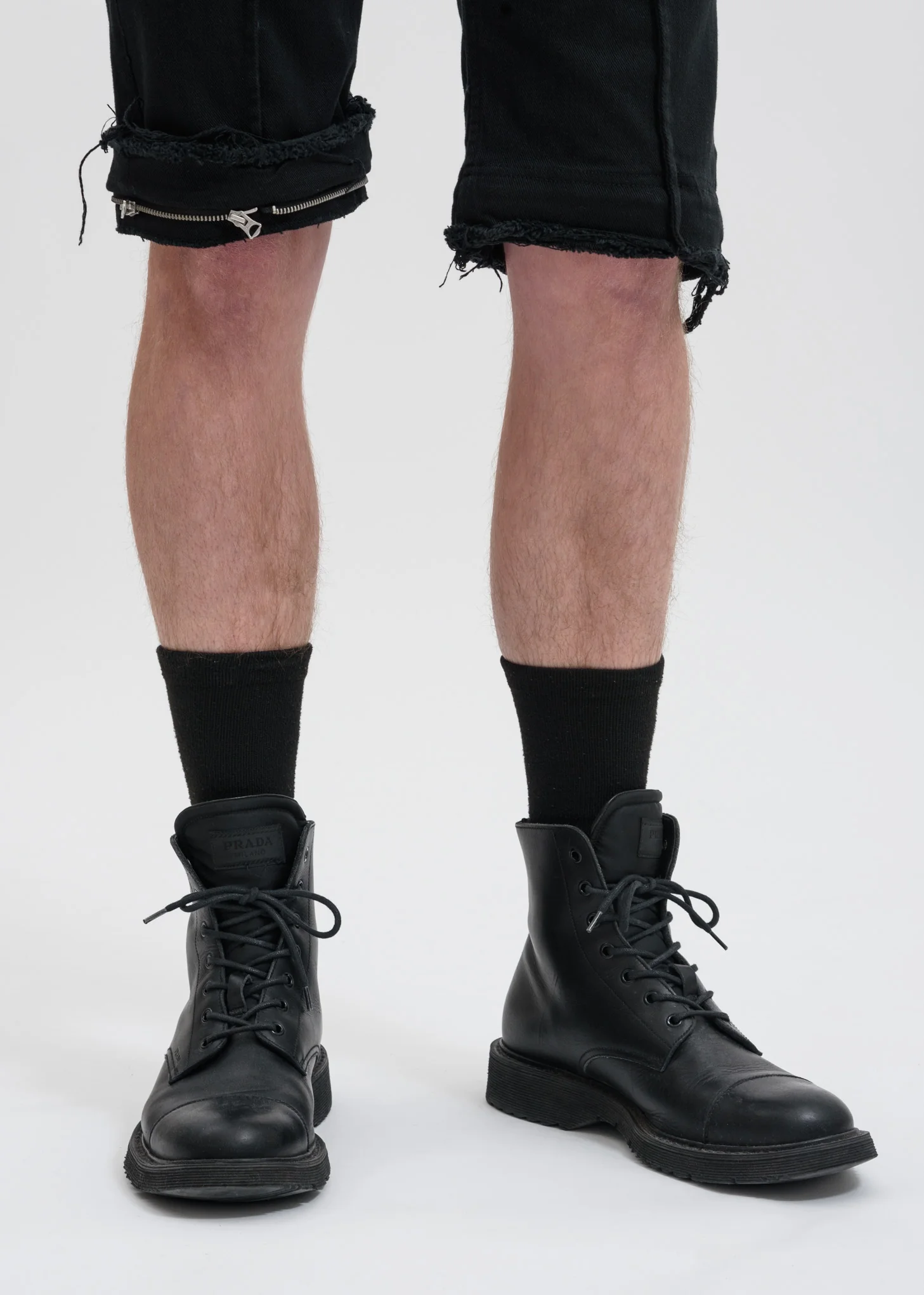 Black Distressed Western Jeans - Image 6