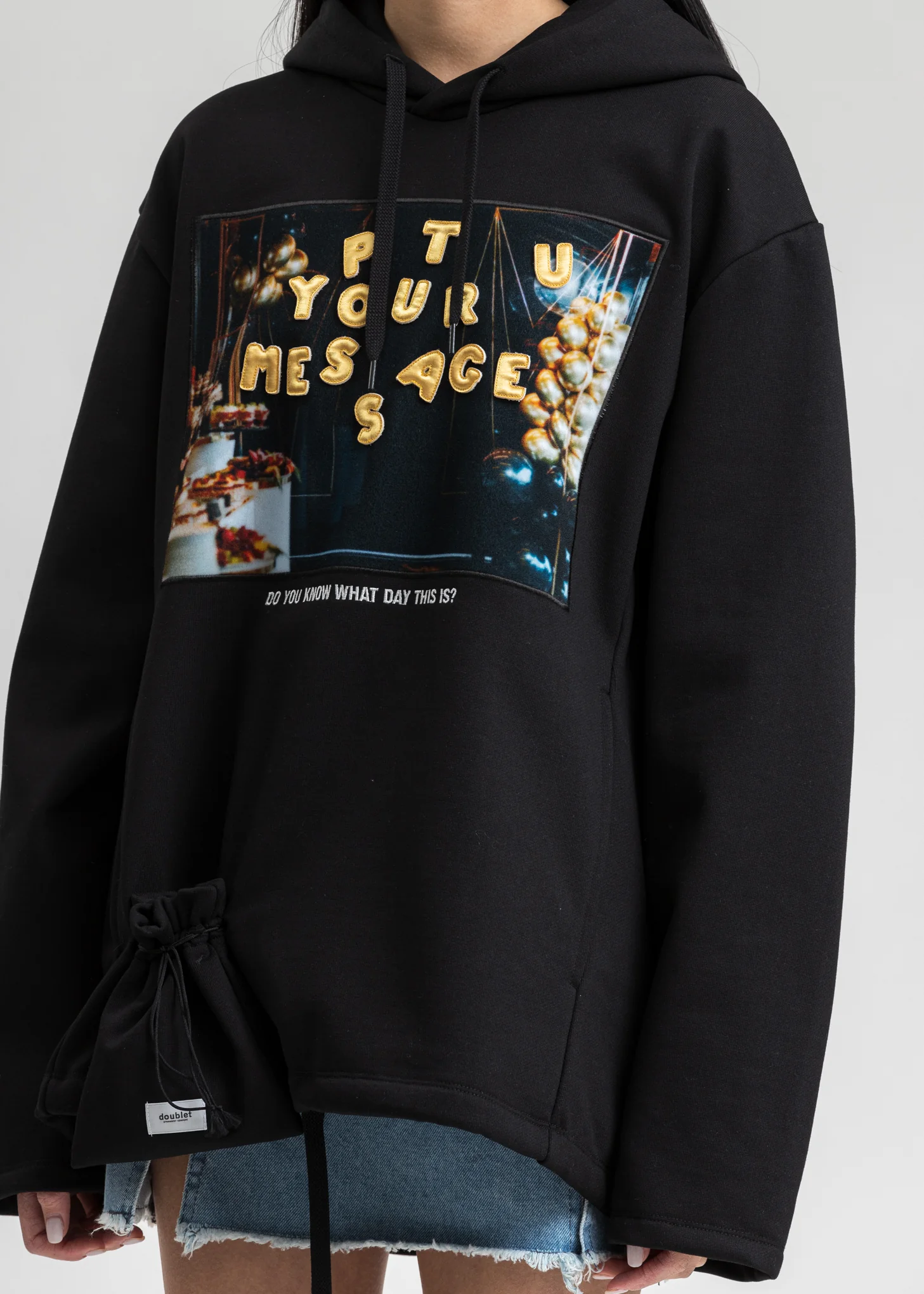 Black DIY Alphabet Hoodie - Image 2