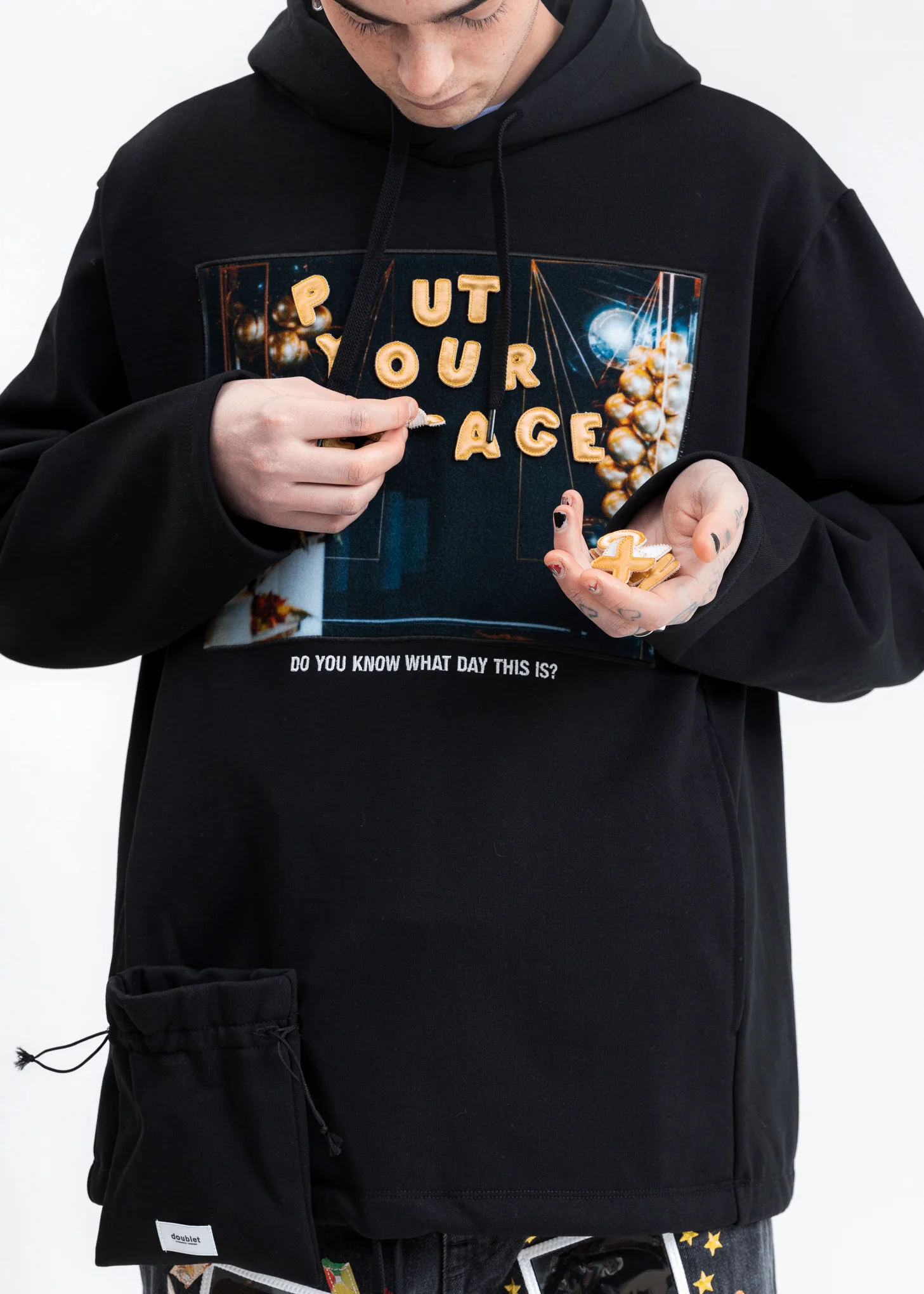 Black DIY Alphabet Hoodie - Image 2