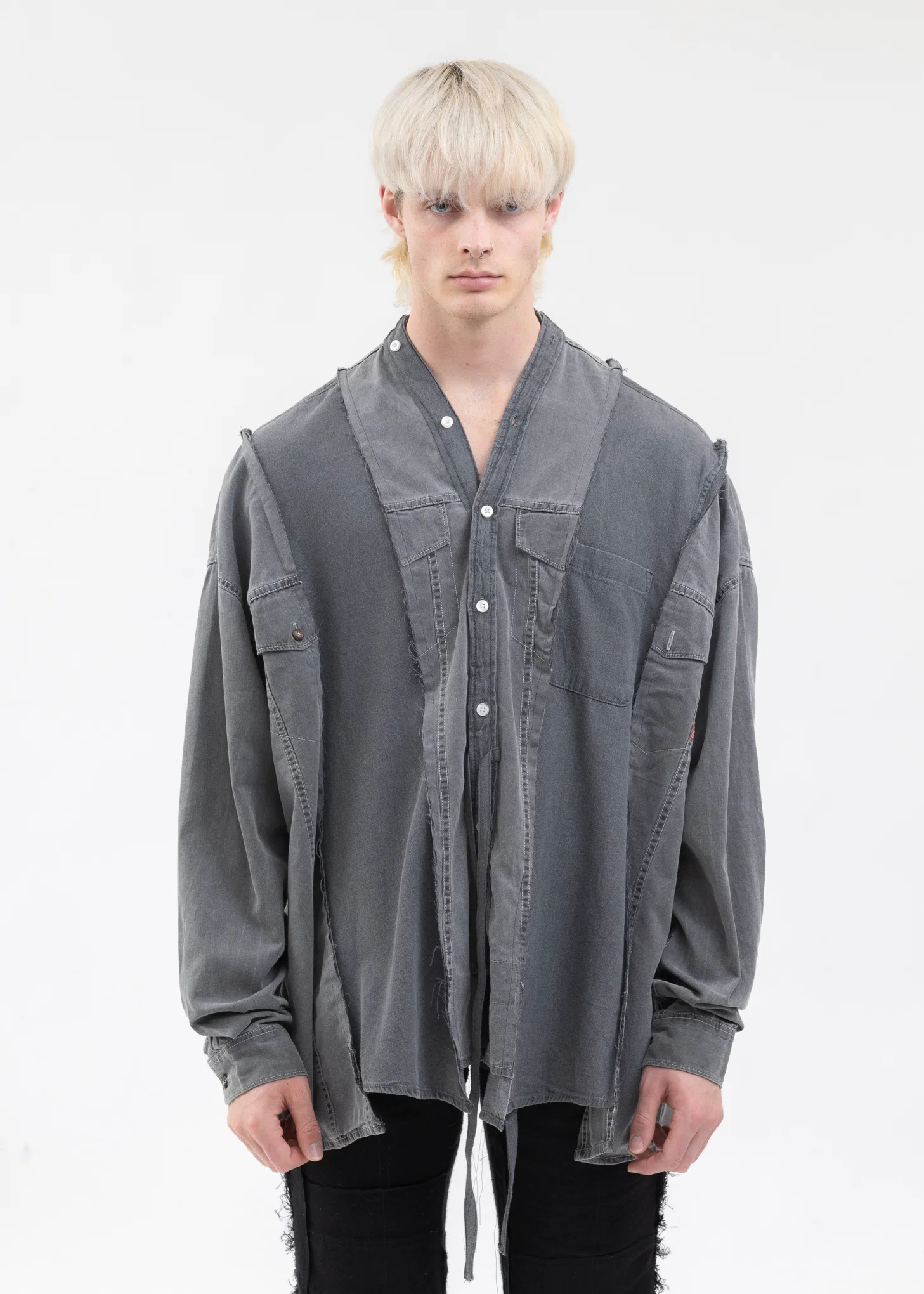 Black Docking Wide Denim Samue Shirts -Style 1
