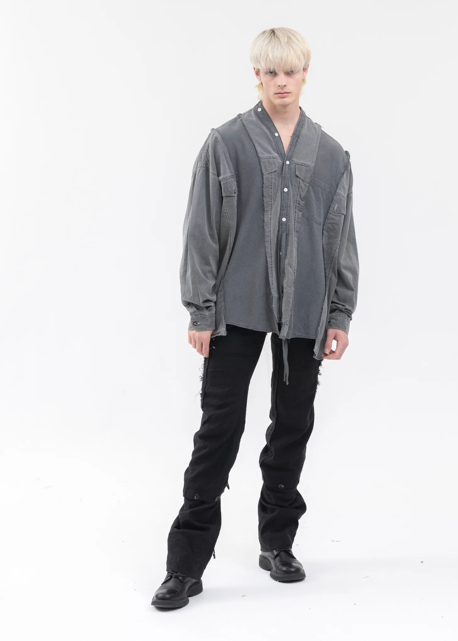 Black Docking Wide Denim Samue Shirts -Style 1 - Image 6