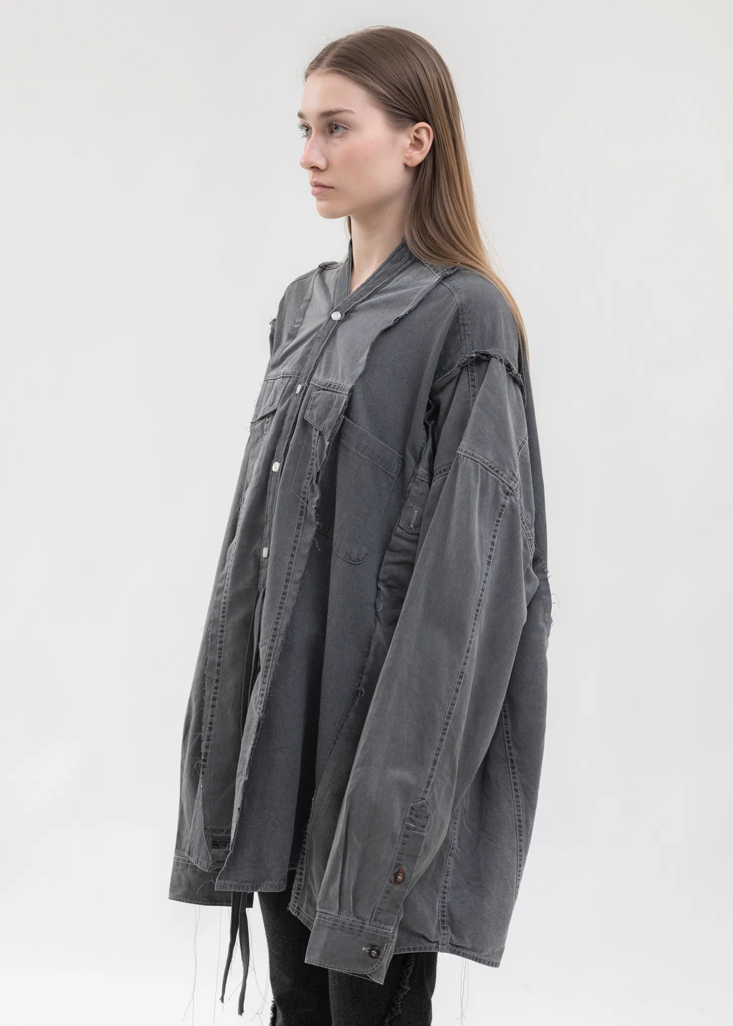 Black Docking Wide Denim Samue Shirts -Style 1 - Image 3