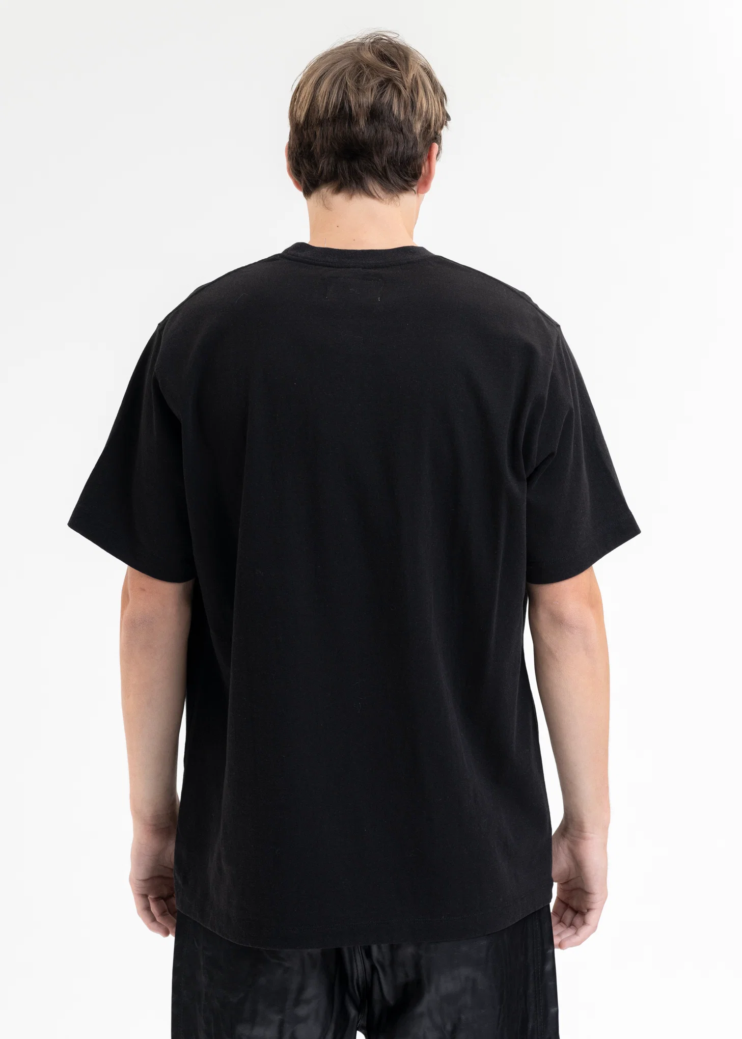 BLACK "DOUBLAND" EMBROIDERY T-SHIRT - Image 4