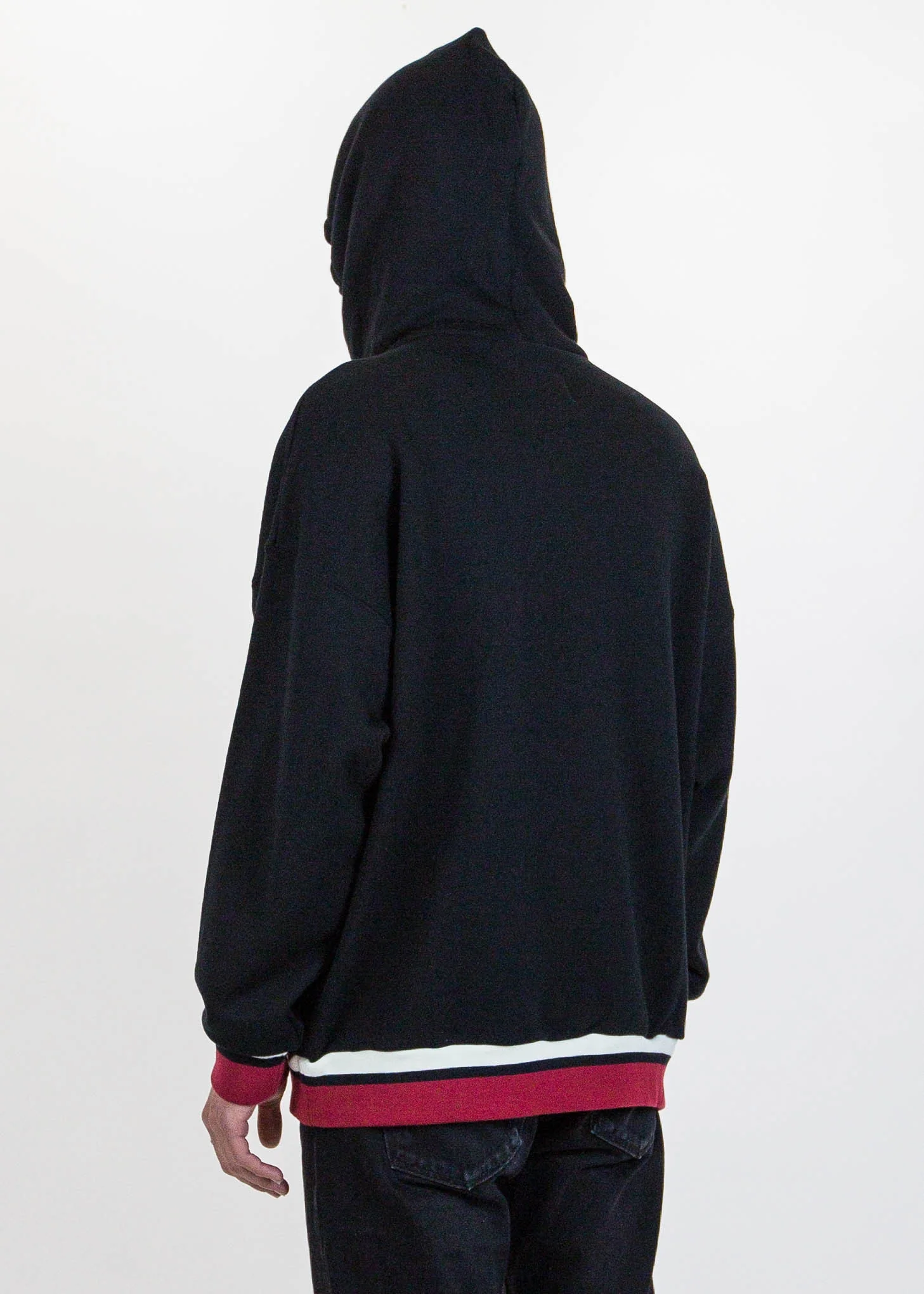 Black Double-Faced Embroidery Hoodie - Image 5