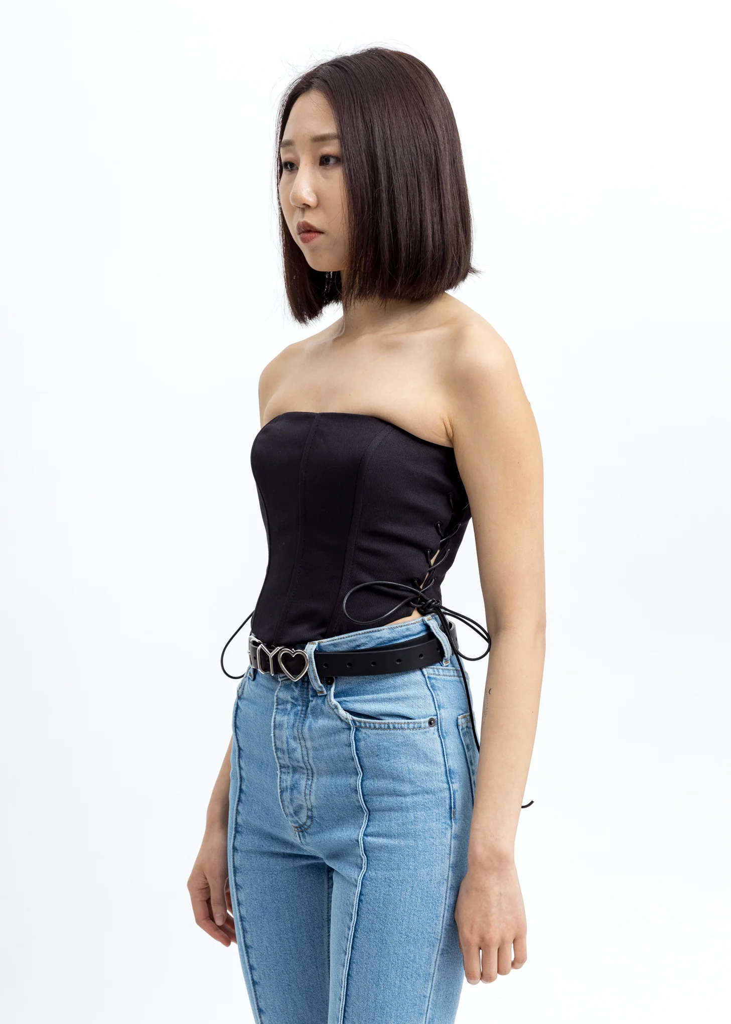 Black Double Lace Corset - Image 3