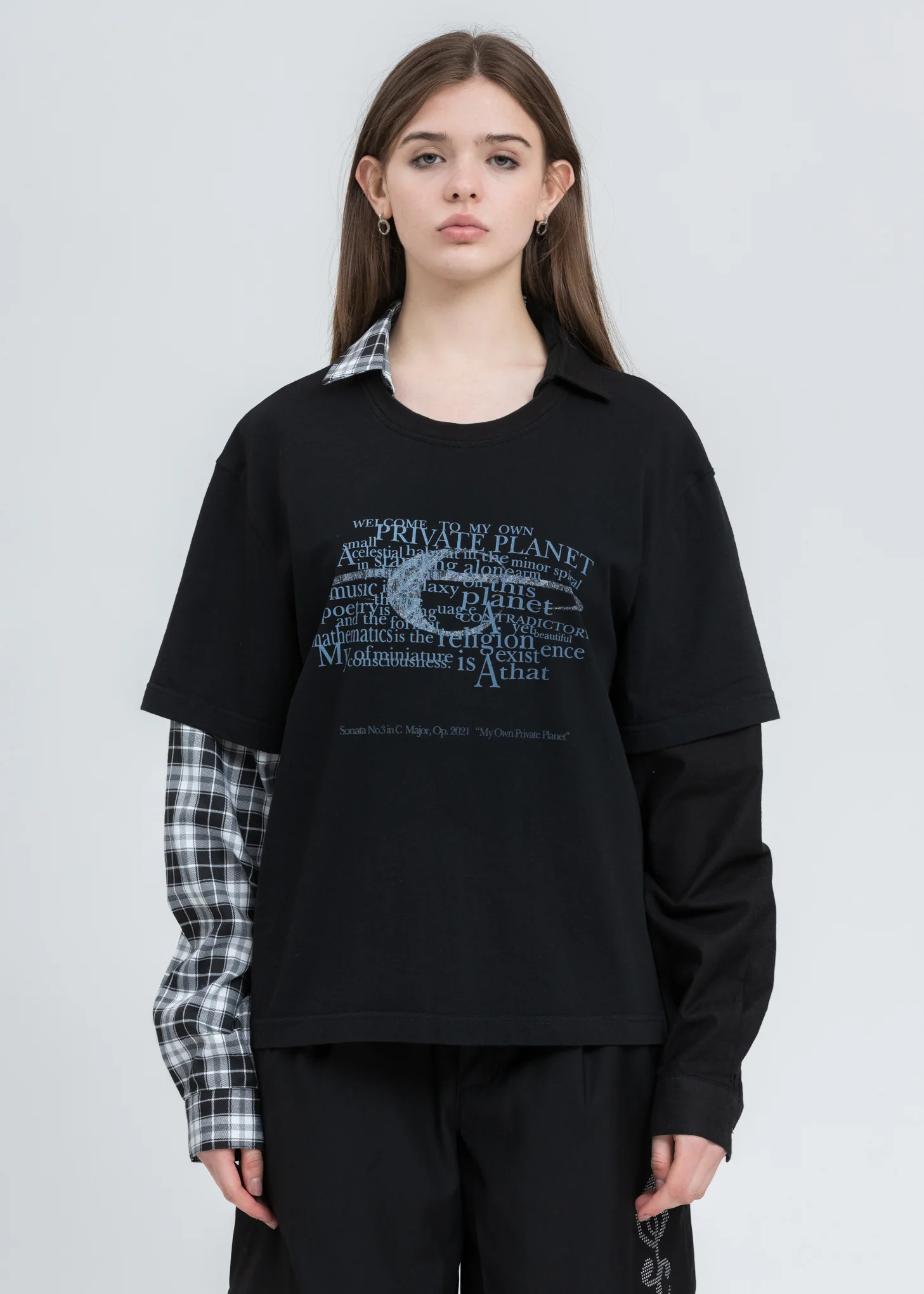 Black Double Layer Long Sleeve