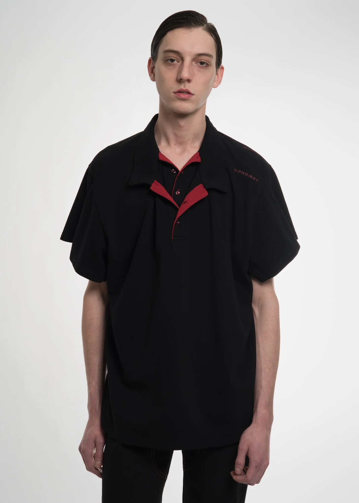 Black Double Layer Polo - Image 2