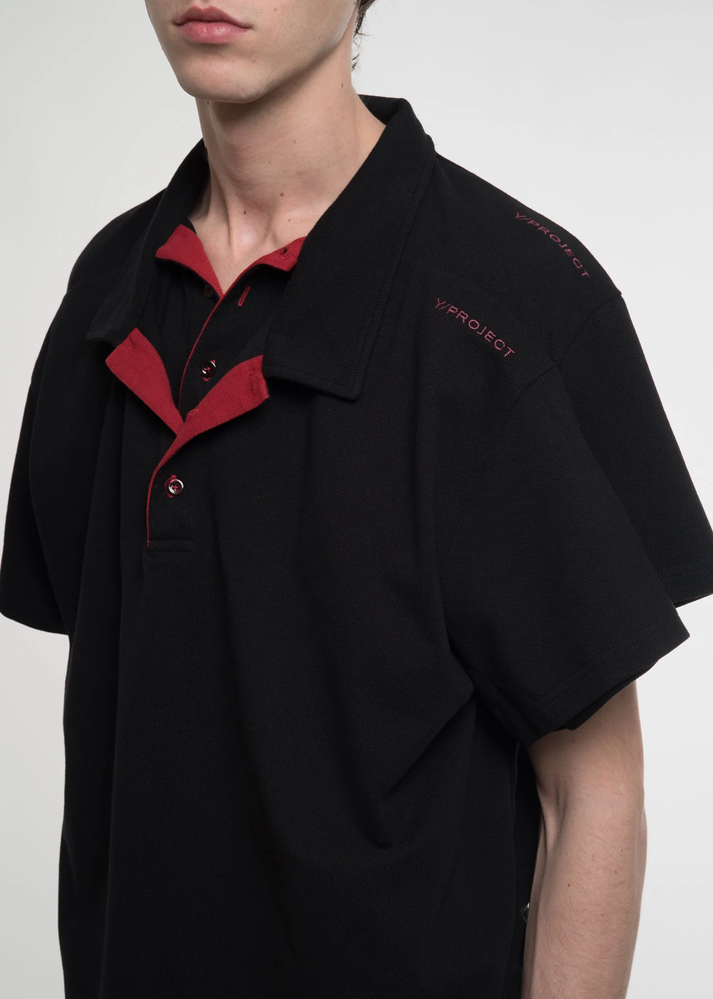 Black Double Layer Polo - Image 4