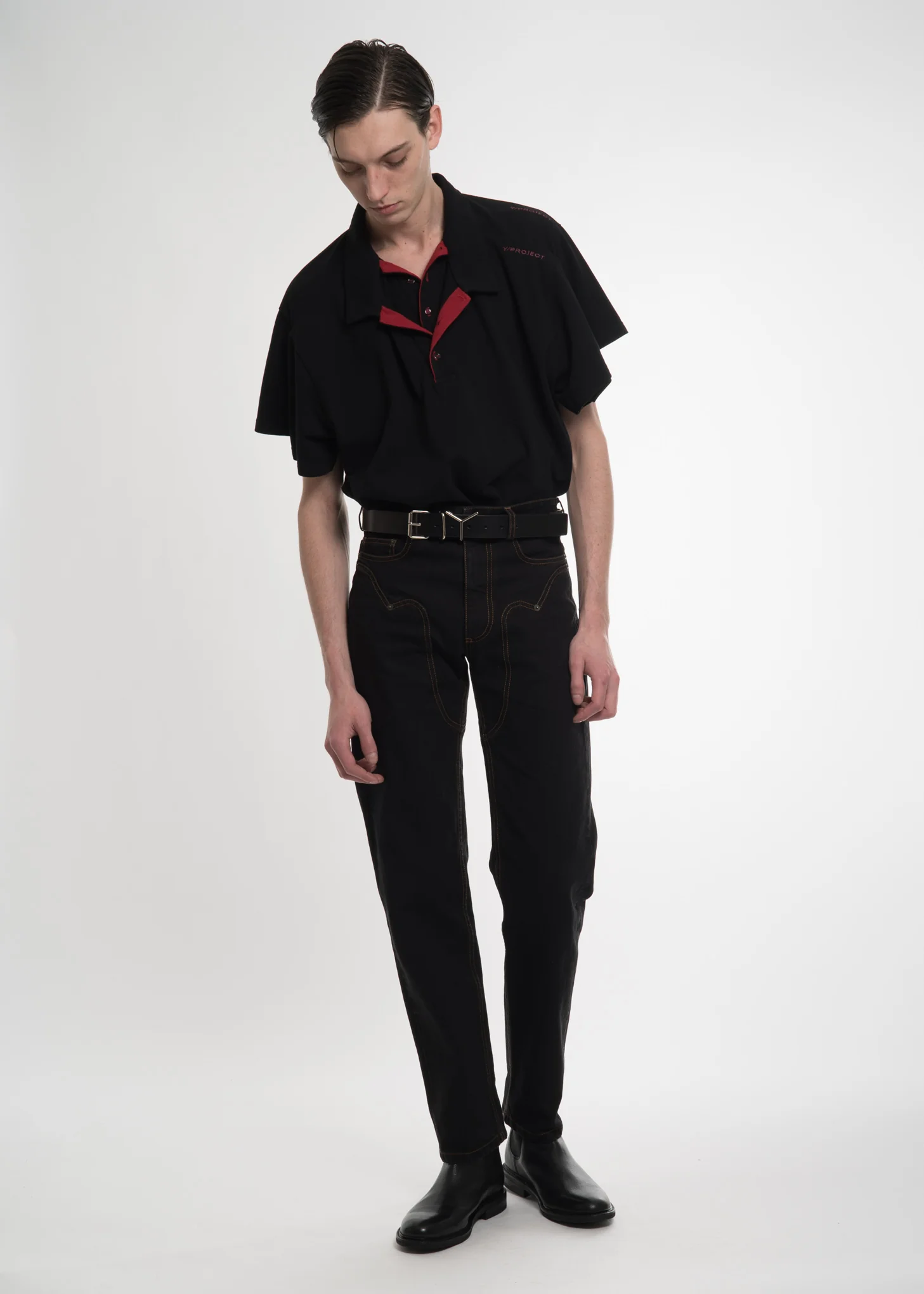 Black Double Layer Polo - Image 5