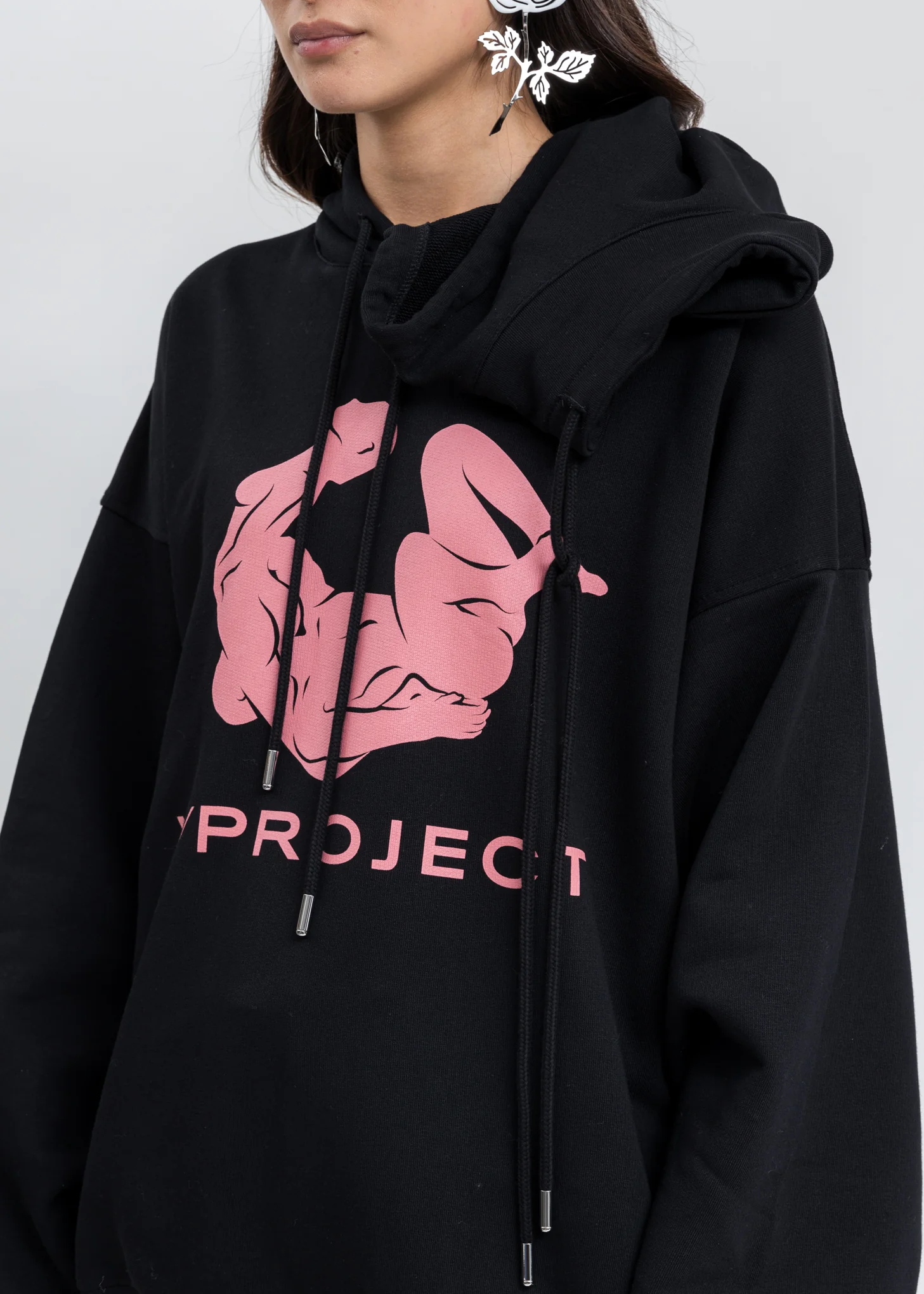 Black Double Neck Kamastuta Hoodie - Image 2