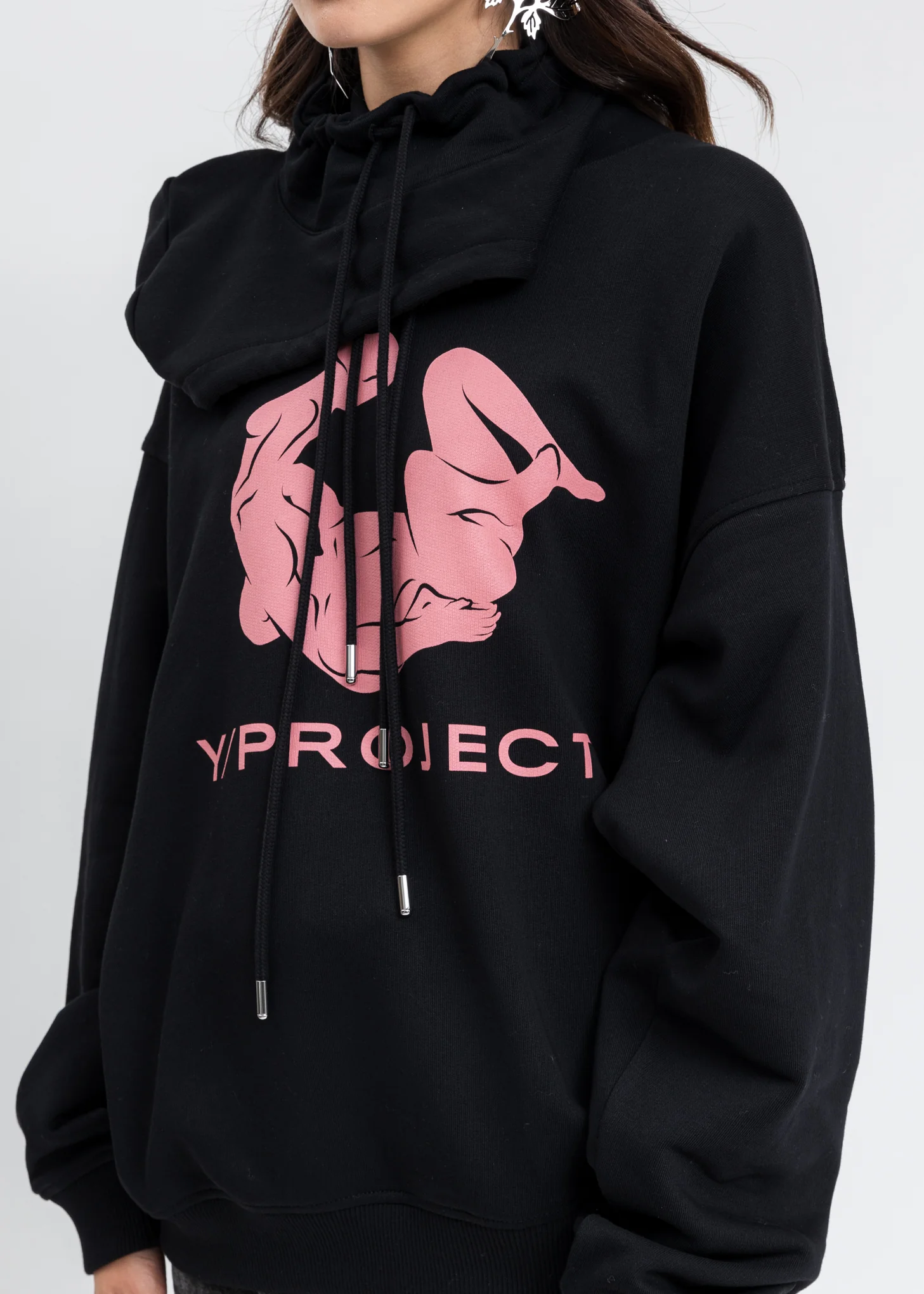 Black Double Neck Kamastuta Hoodie - Image 4