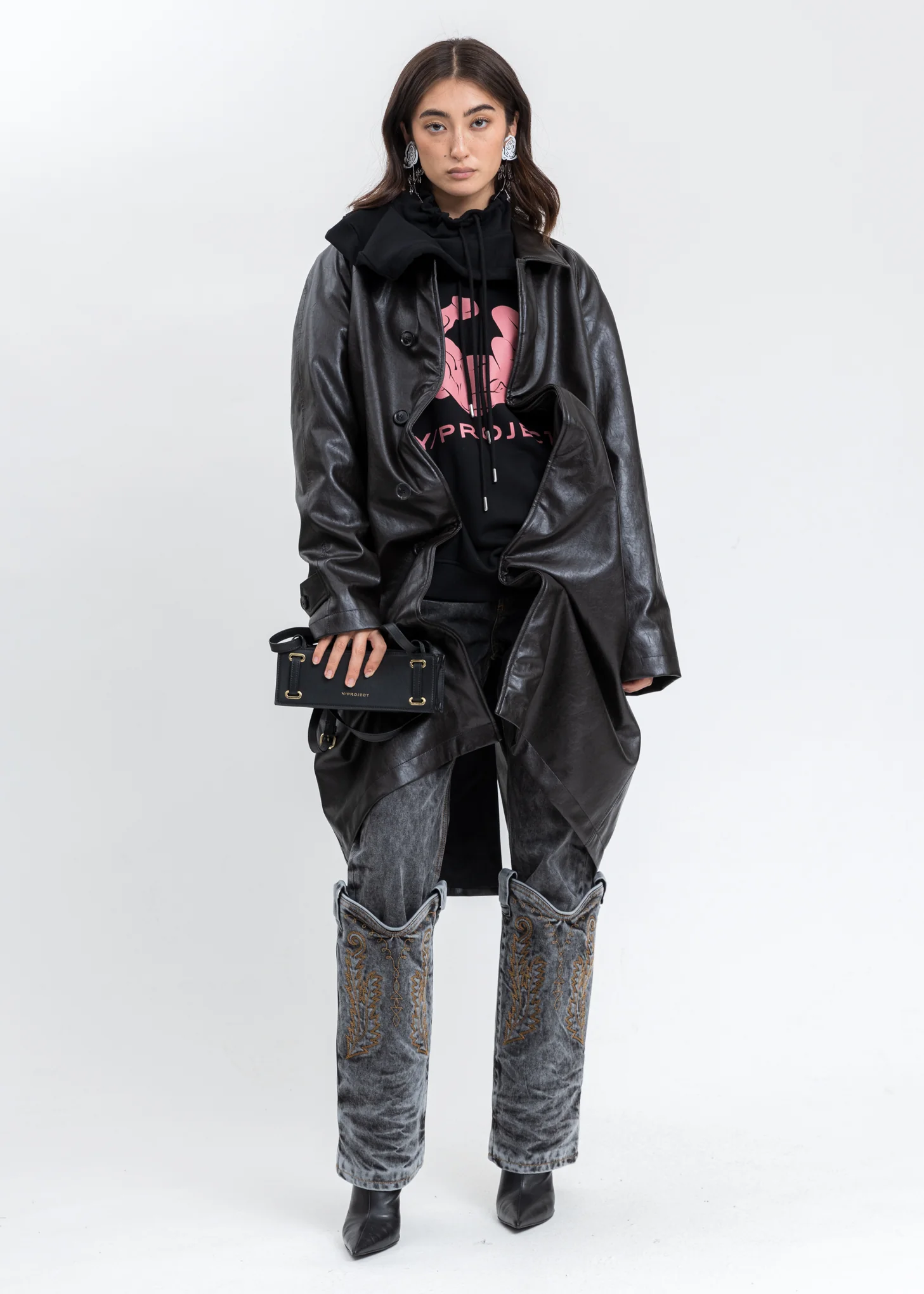 Black Double Neck Kamastuta Hoodie - Image 9