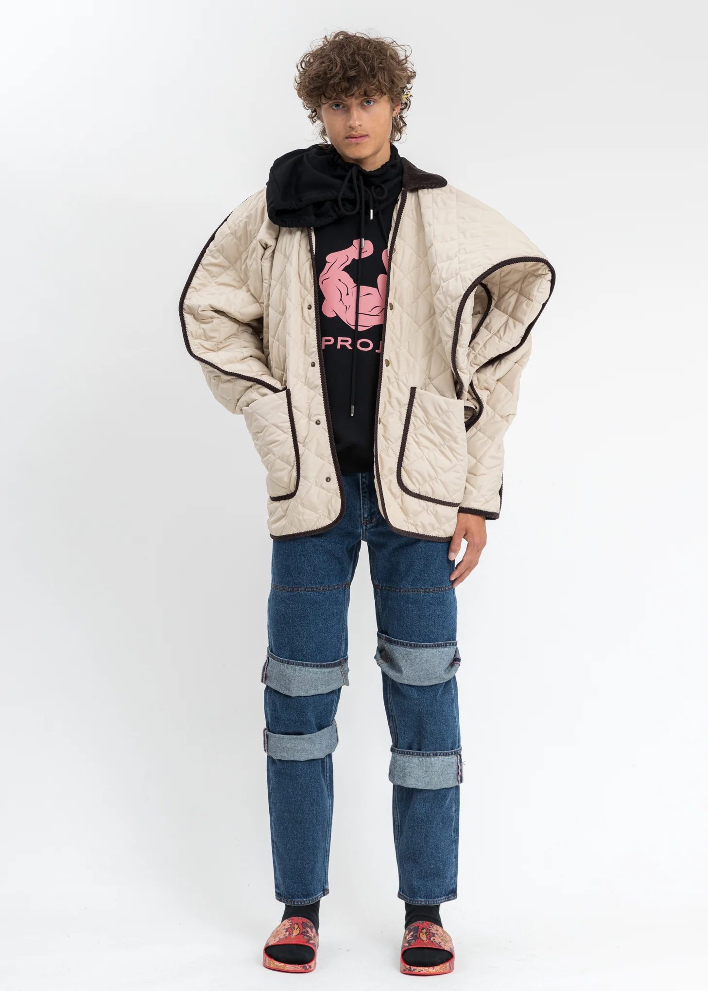 Black Double Neck Kamastuta Hoodie - Image 11