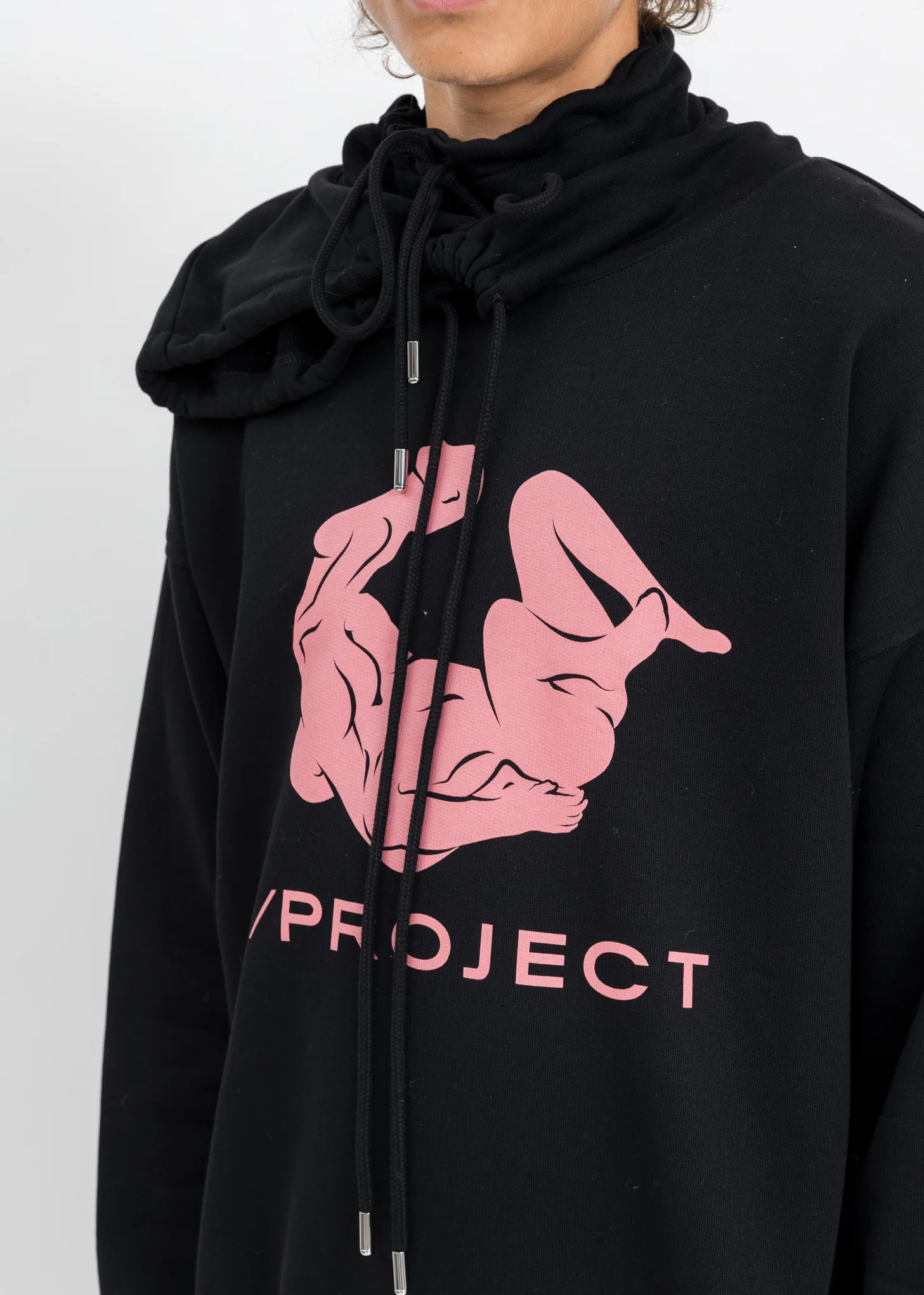 Black Double Neck Kamastuta Hoodie - Image 8