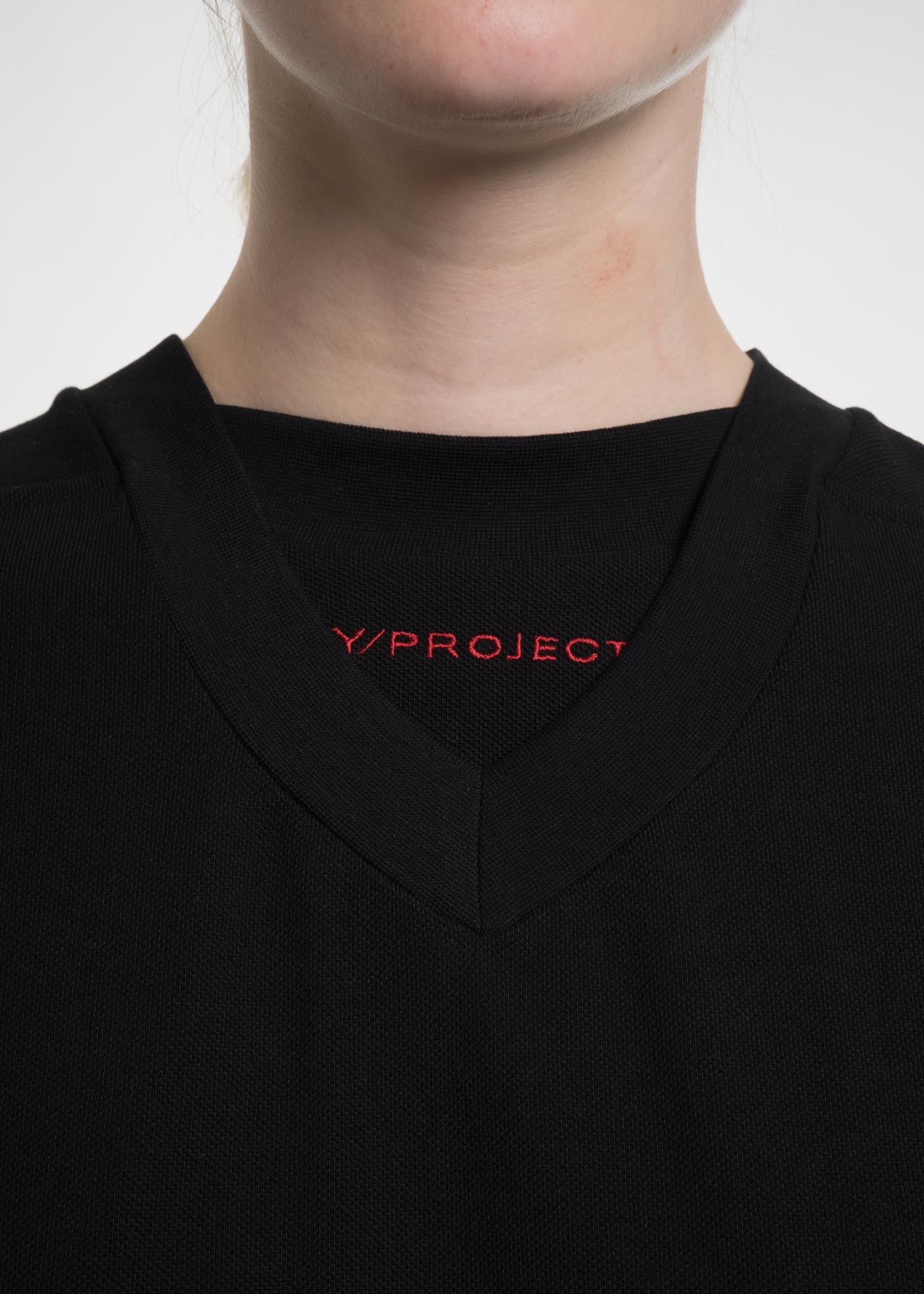 Black Double Neckline T-Shirt - Image 5