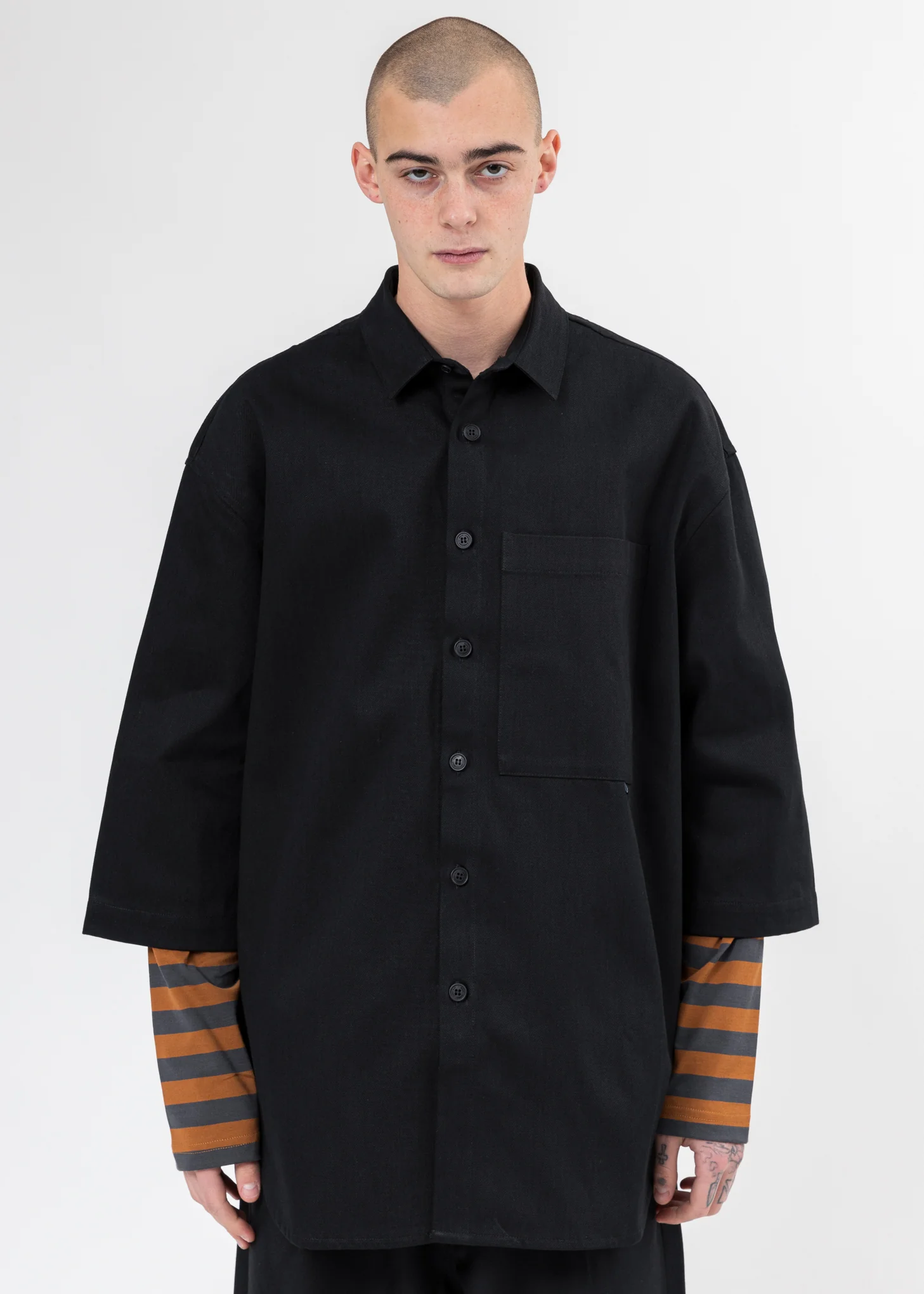 Black Double Over Shirt